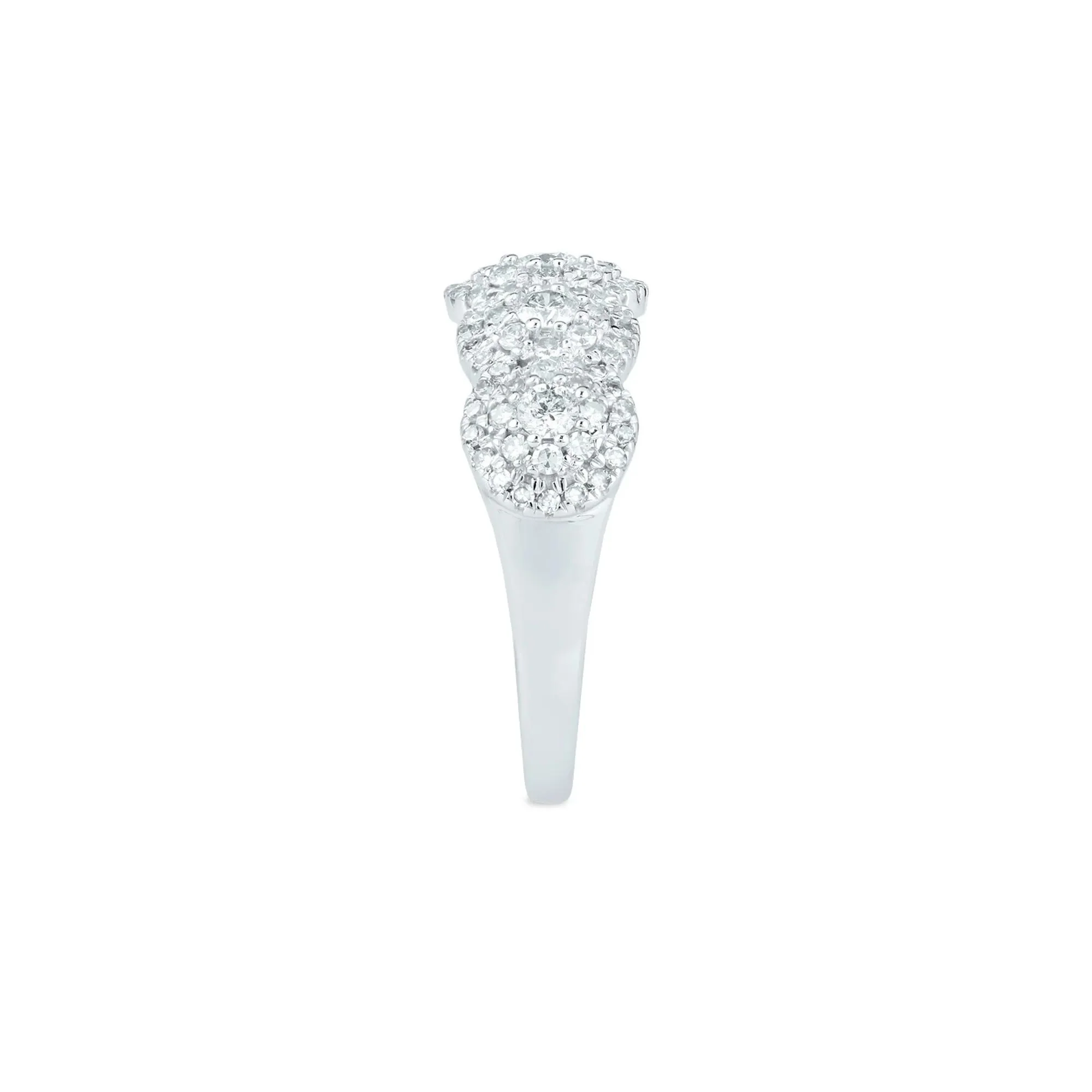 1 CT. Tw. Diamond Anniversary Band Ring 10K White Gold Size 9 2mm - Image 3