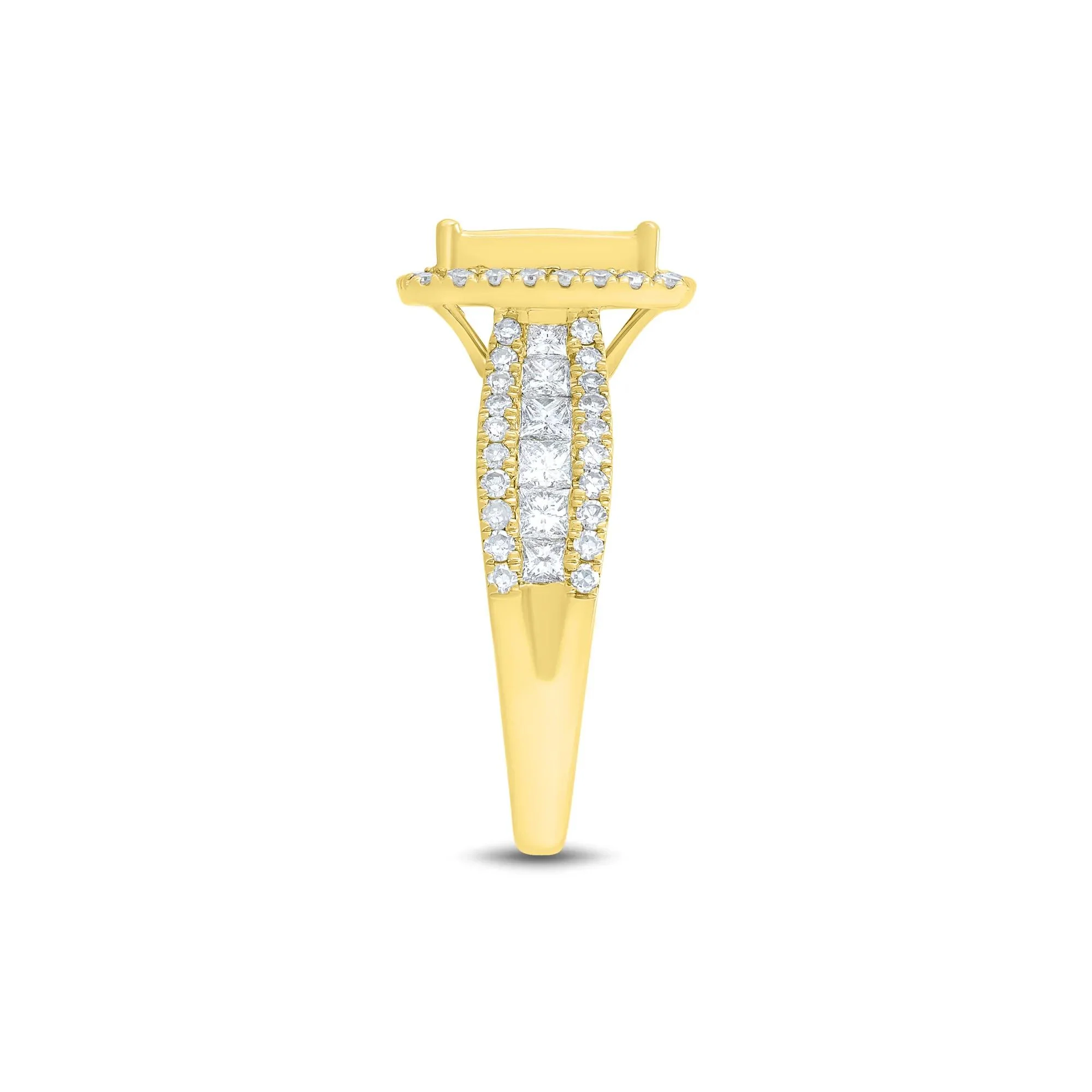 2 CT. Tw. Composite Diamond Engagement Ring 10K Yellow Gold Size 9 1mm - Image 3