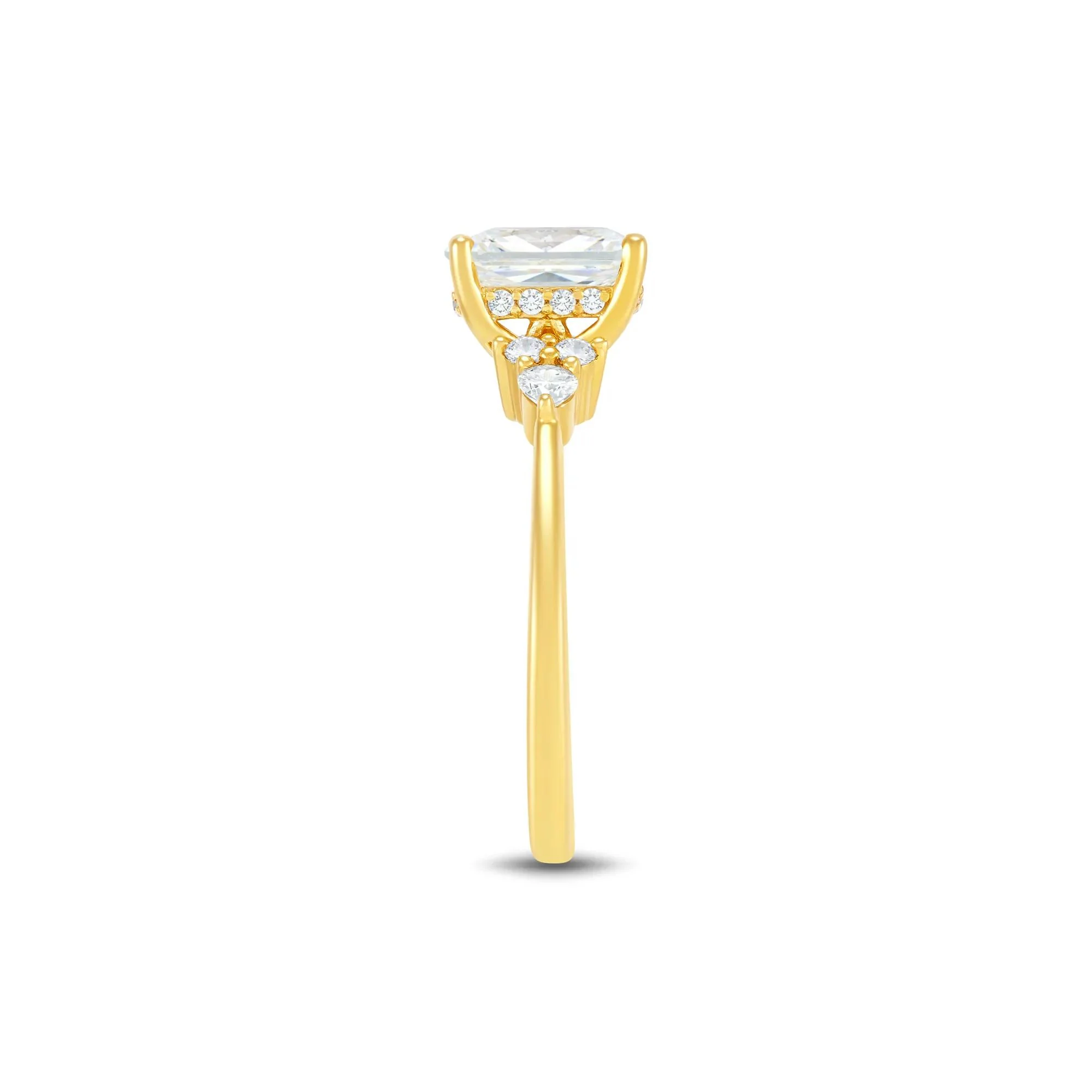 2 1/4 CT. Tw. Lab Grown Diamond Engagement Ring 14K Yellow Gold Size 9 2mm - Image 3