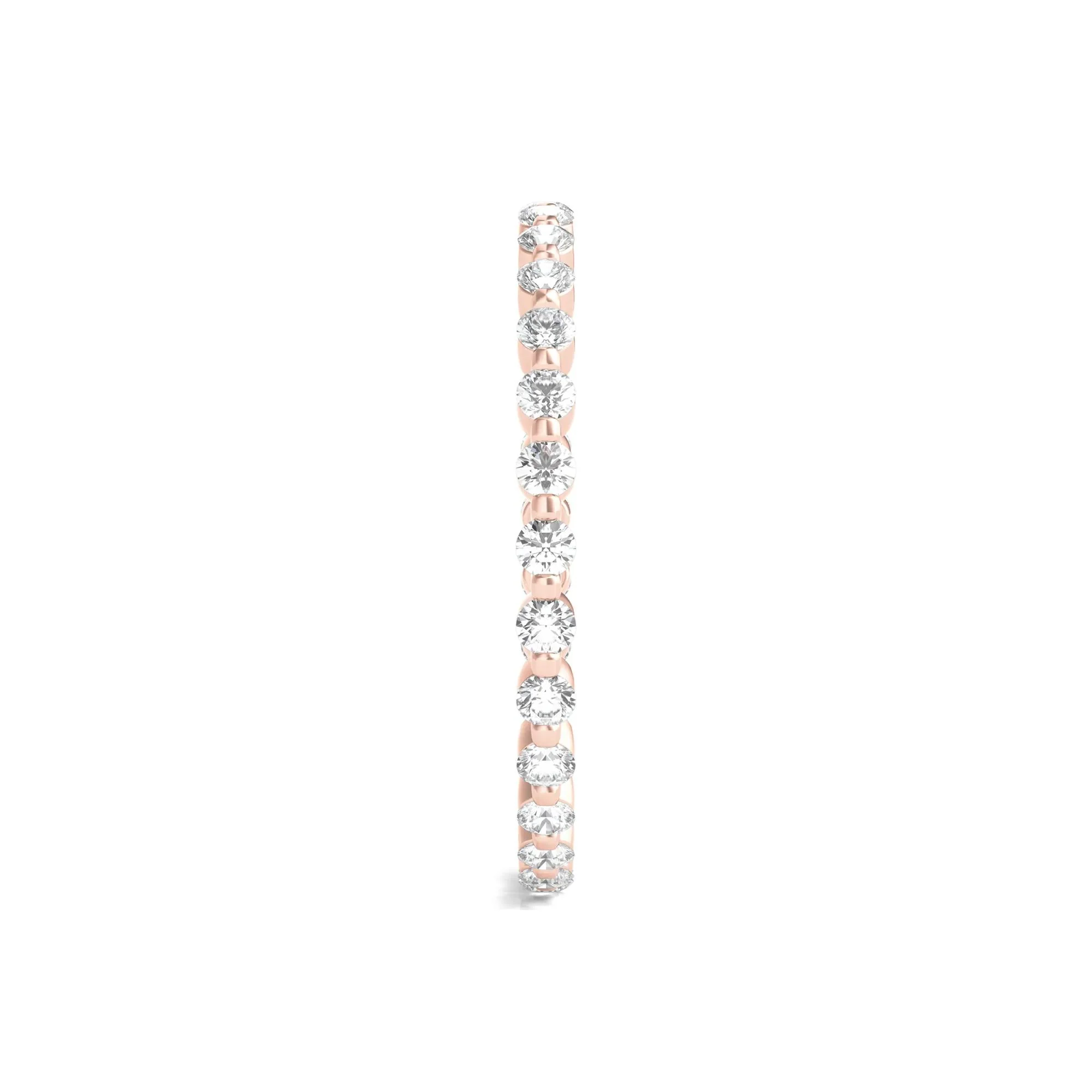 1/2 CT. Tw. Round Brilliant-Cut Lab Grown Diamond Eternity Band Ring 14K Rose Gold Size 7.5 - Image 3