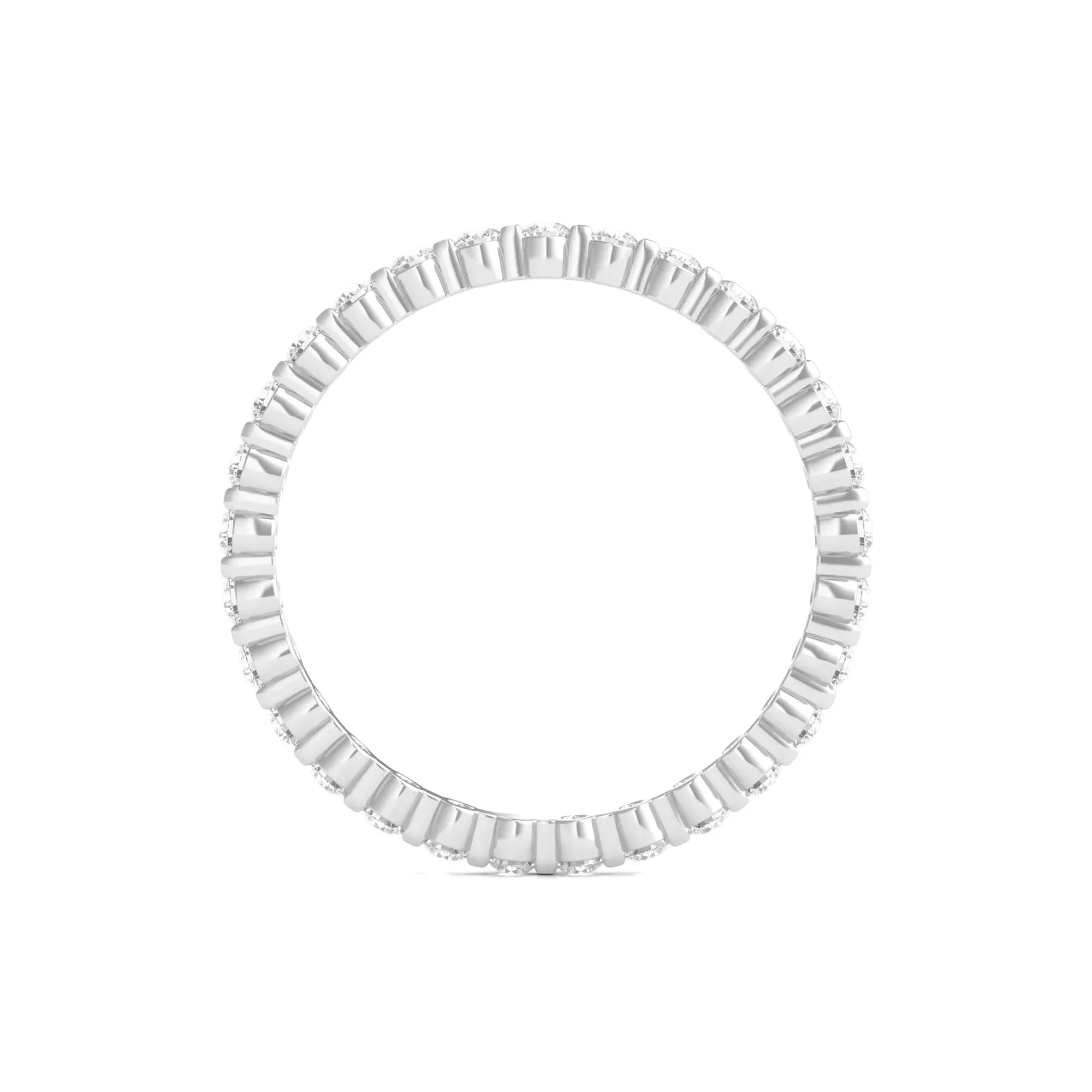 1/2 CT. Tw. Round Brilliant-Cut Lab Grown Diamond Eternity Band Ring 14K White Gold Size 9 - Image 2