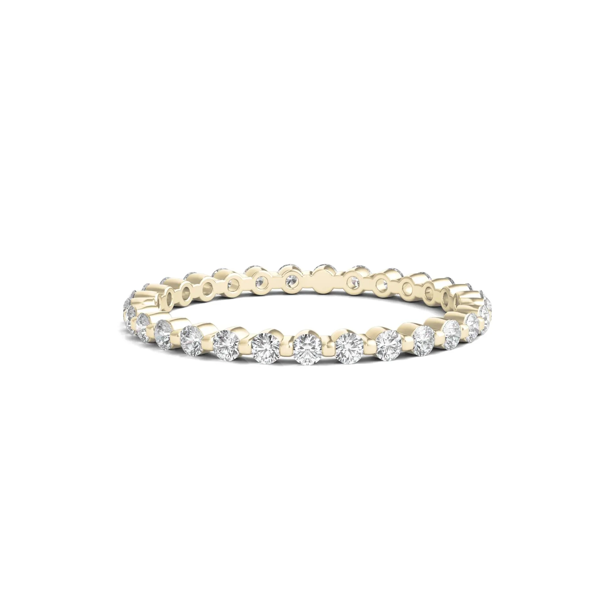 1/2 CT. Tw. Round Brilliant-Cut Lab Grown Diamond Eternity Band Ring 14K Yellow Gold Size 7.5