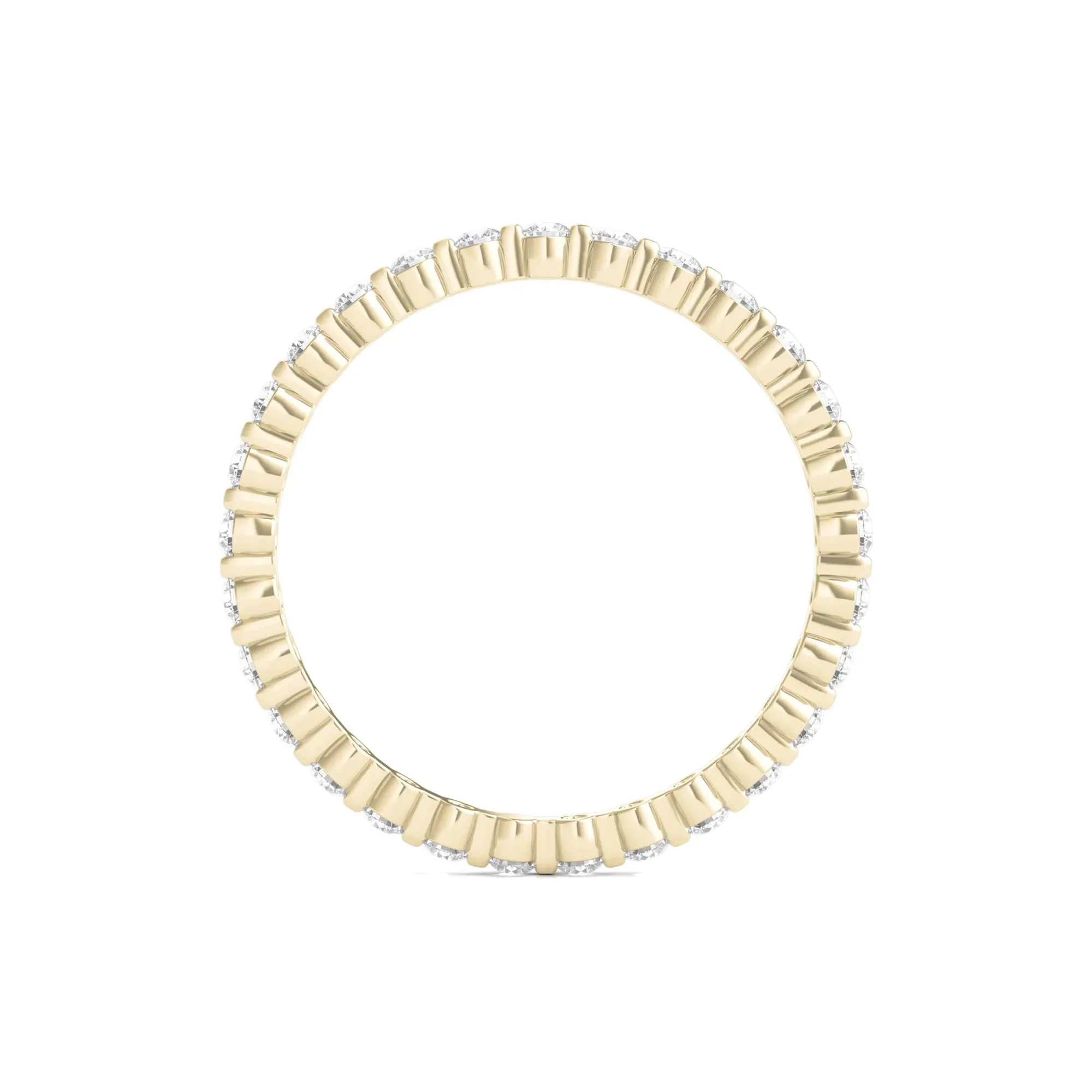 1/2 CT. Tw. Round Brilliant-Cut Lab Grown Diamond Eternity Band Ring 14K Yellow Gold Size 7.5 - Image 2