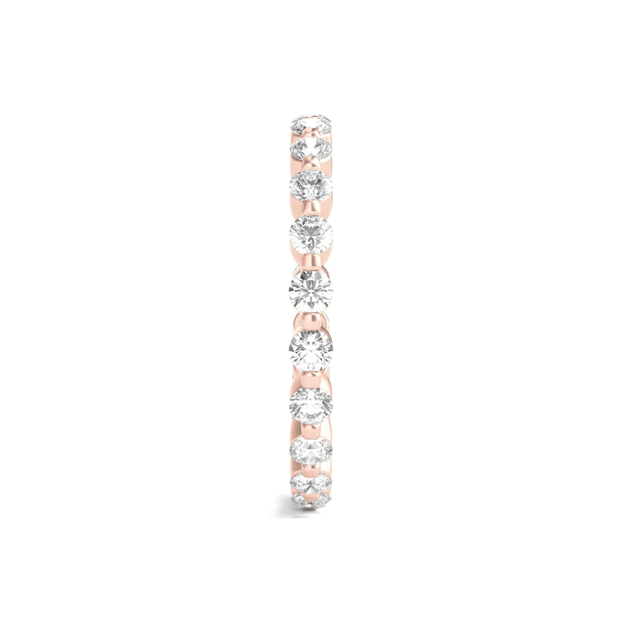 1 CT. Tw. Round Brilliant-Cut Lab Grown Diamond Eternity Band Ring 14K Rose Gold Size 8.5 - Image 3