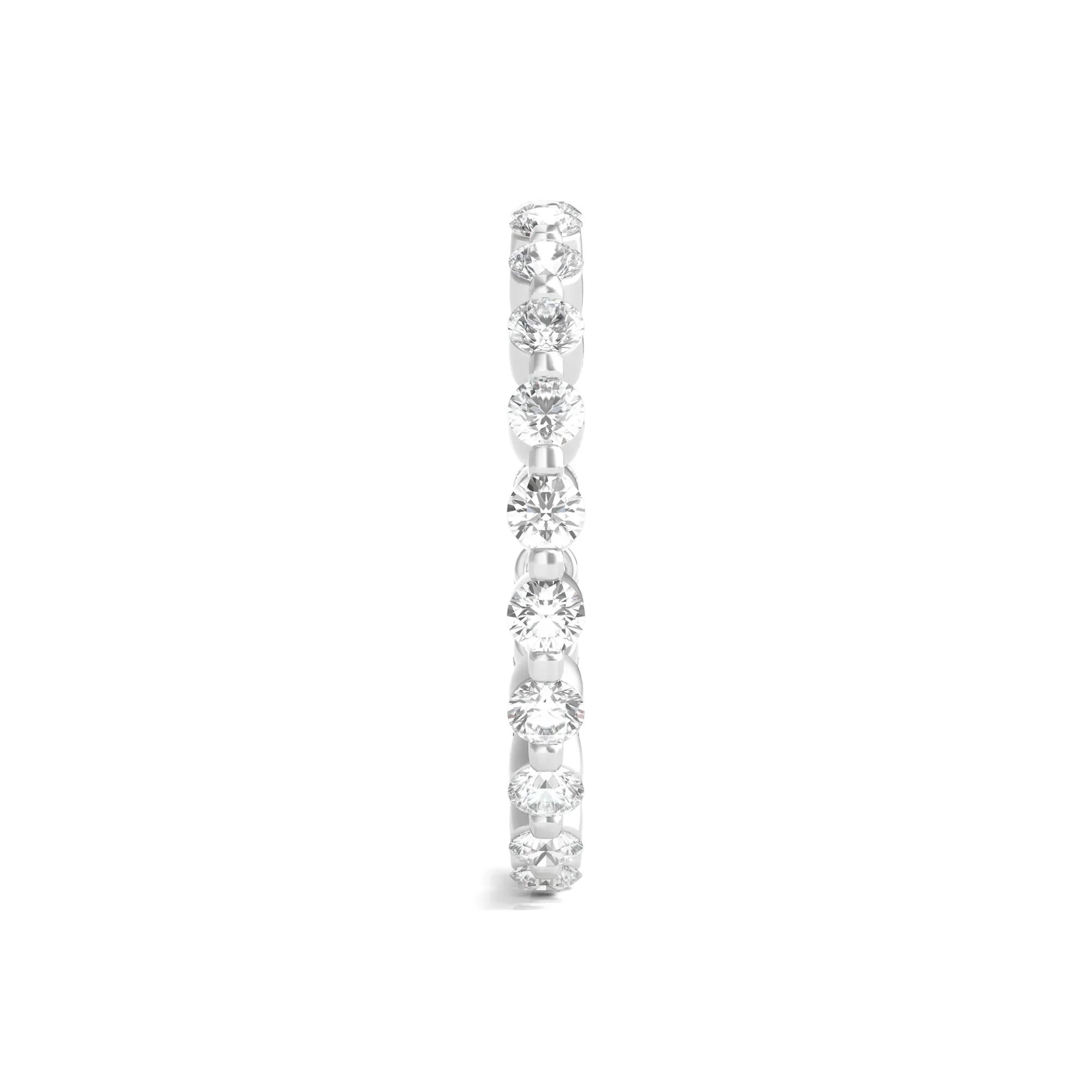 1 CT. Tw. Round Brilliant-Cut Lab Grown Diamond Eternity Band Ring 14K White Gold Size 9 - Image 3