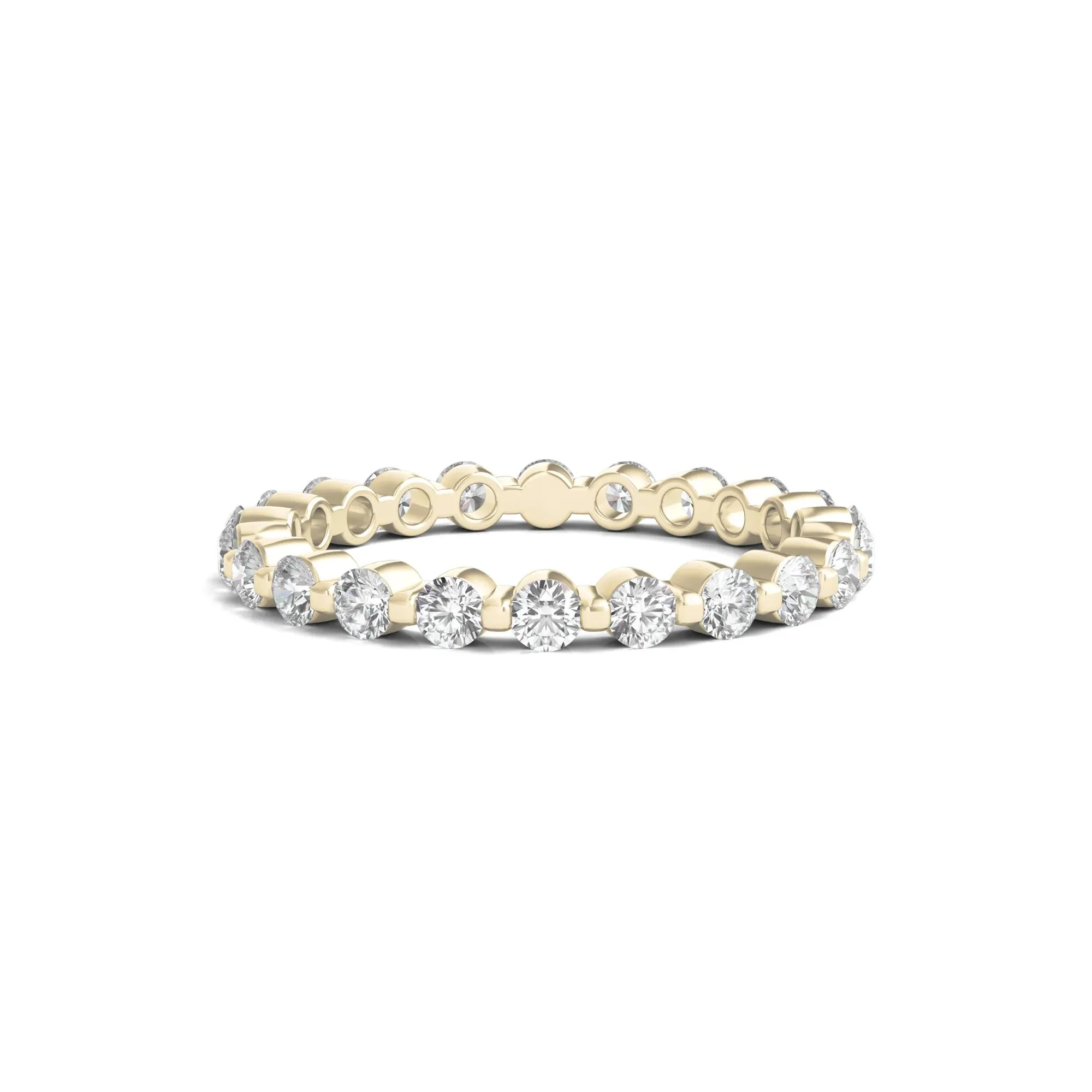 1 CT. Tw. Round Brilliant-Cut Lab Grown Diamond Eternity Band Ring 14K Yellow Gold Size 5