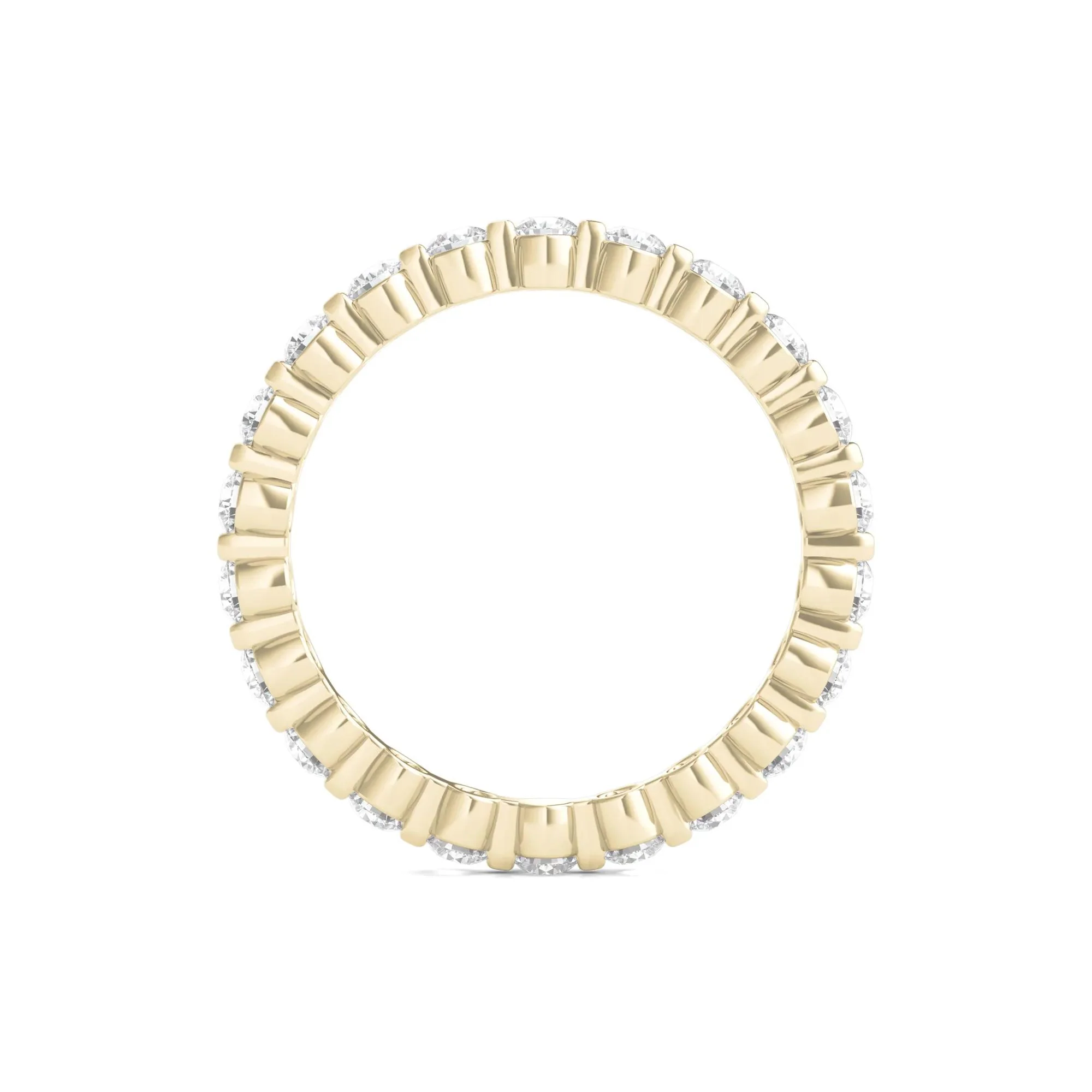 1 CT. Tw. Round Brilliant-Cut Lab Grown Diamond Eternity Band Ring 14K Yellow Gold Size 7.5 - Image 2