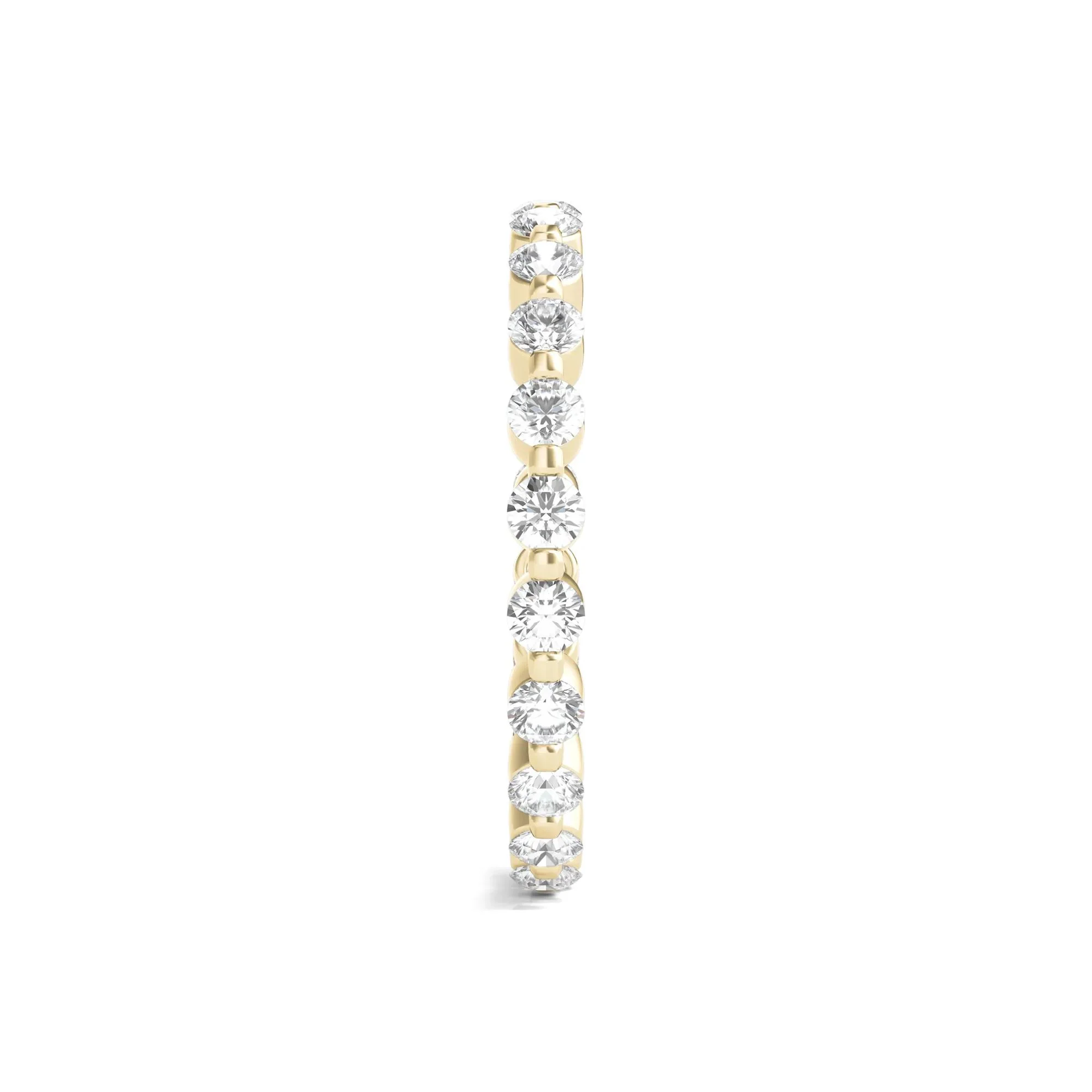 1 CT. Tw. Round Brilliant-Cut Lab Grown Diamond Eternity Band Ring 14K Yellow Gold Size 8 - Image 3