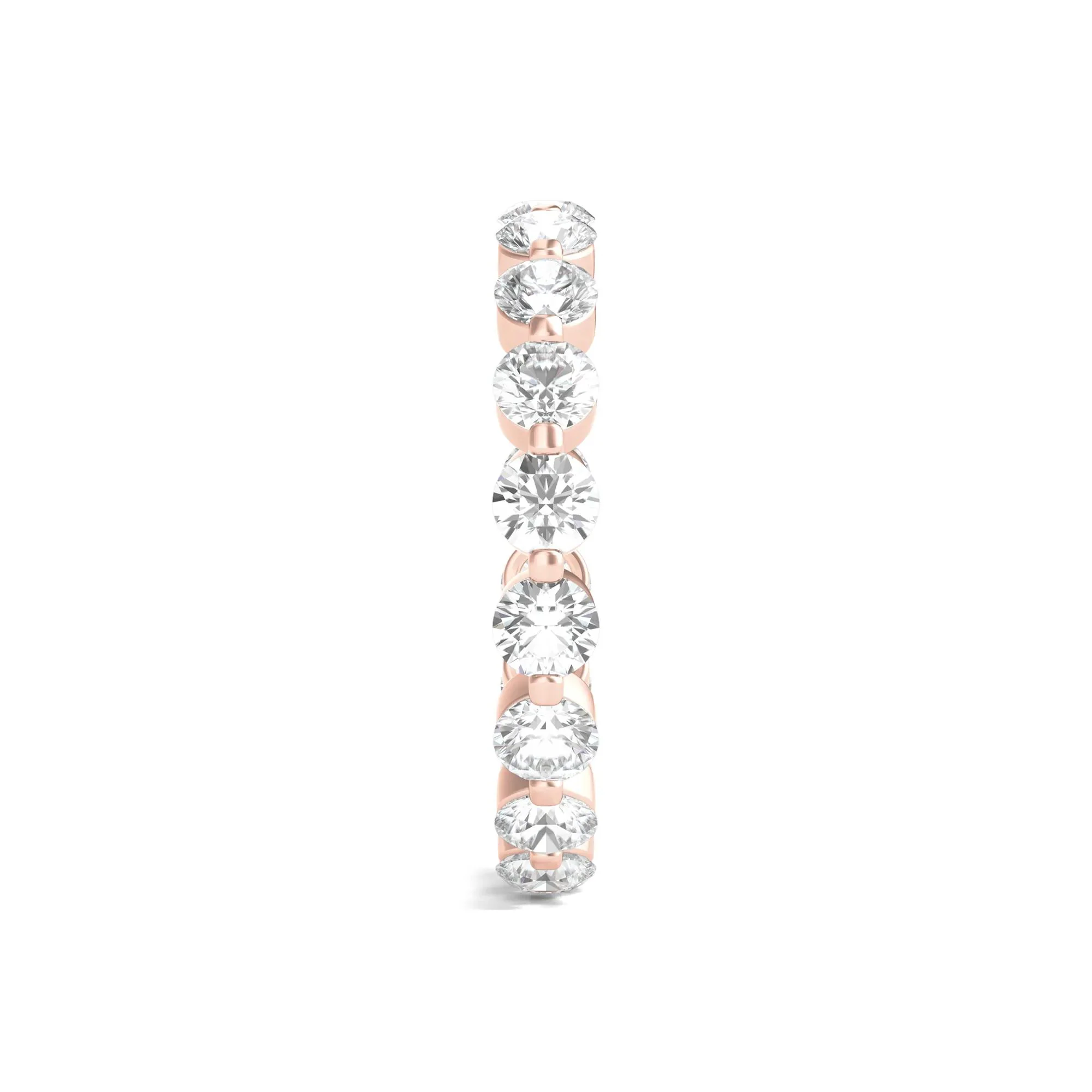 2 CT. Tw. Round Brilliant-Cut Lab Grown Diamond Eternity Band Ring 14K Rose Gold Size 5 - Image 3
