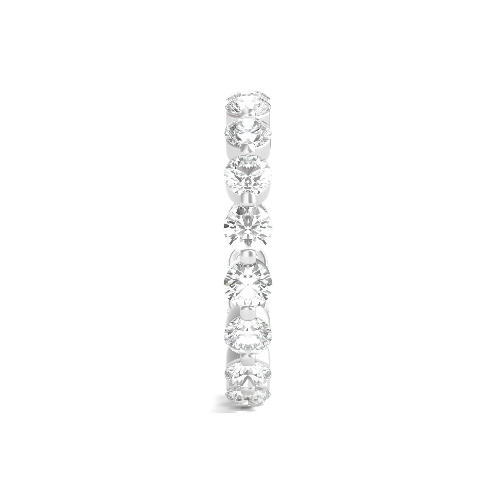 2 CT. Tw. Round Brilliant-Cut Lab Grown Diamond Eternity Band Ring 14K White Gold Size 4 - Image 3