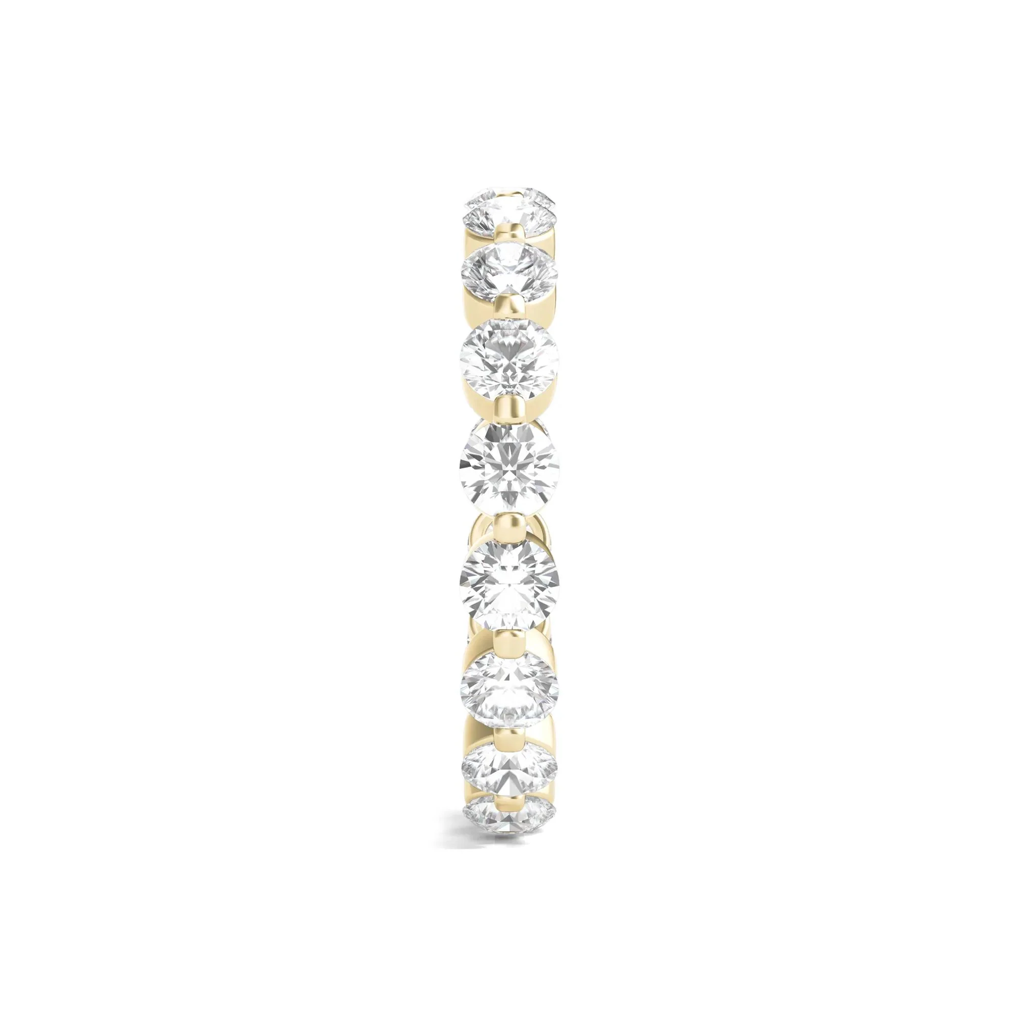 2 CT. Tw. Round Brilliant-Cut Lab Grown Diamond Eternity Band Ring 14K Yellow Gold Size 4.5 - Image 3