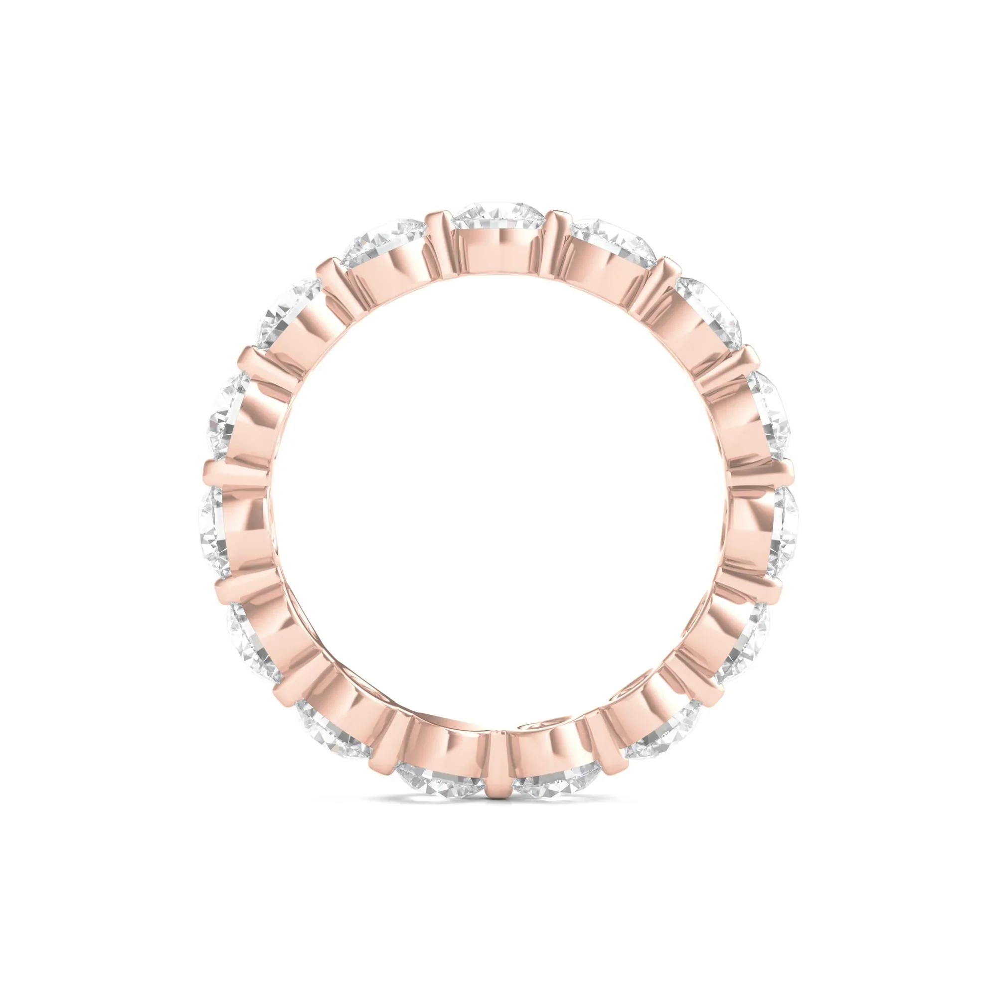 3 CT. Tw. Round Brilliant-Cut Lab Grown Diamond Eternity Band Ring 14K Rose Gold Size 6.5 - Image 2