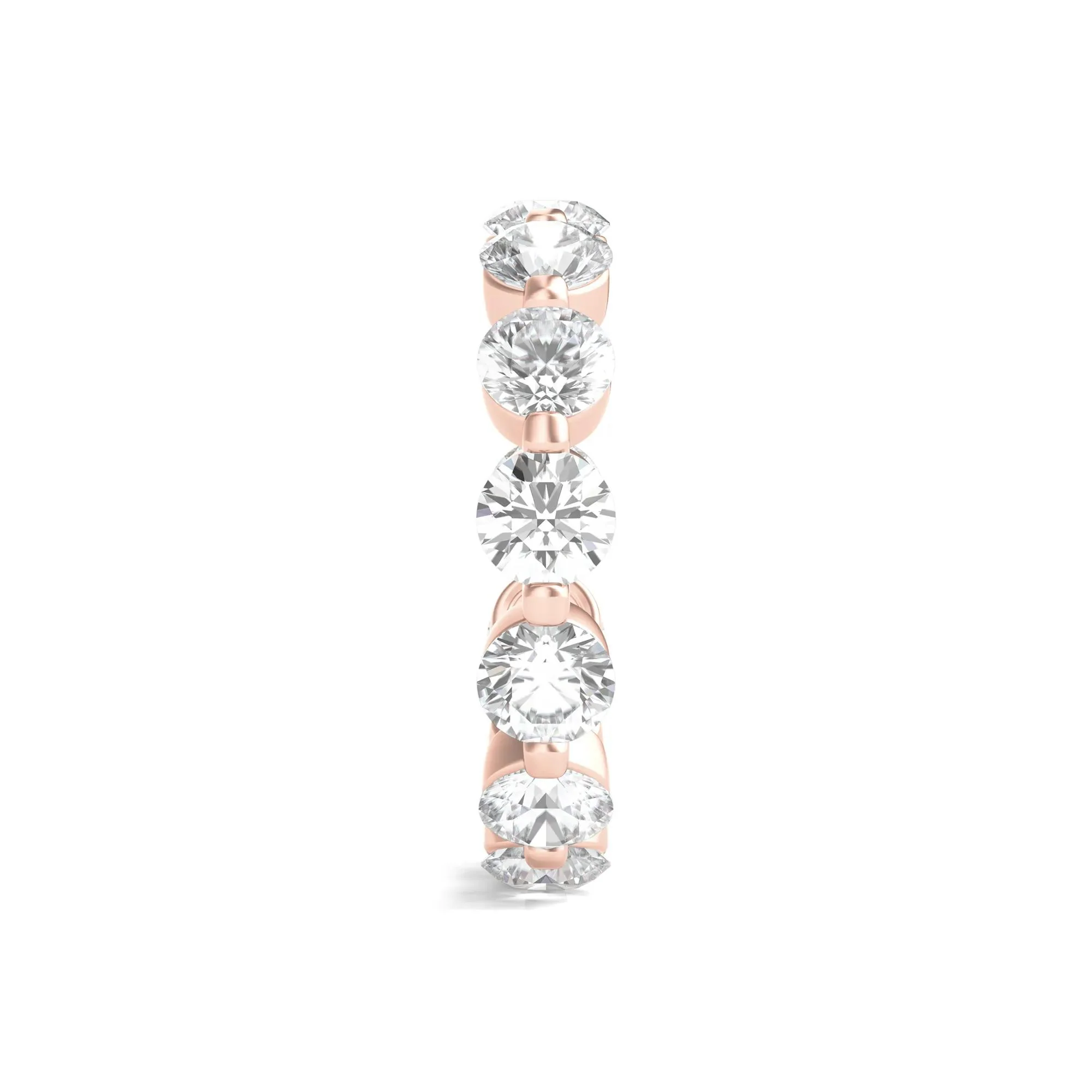 4 CT. Tw. Round Brilliant-Cut Lab Grown Diamond Eternity Band Ring 14K Rose Gold Size 7 - Image 3