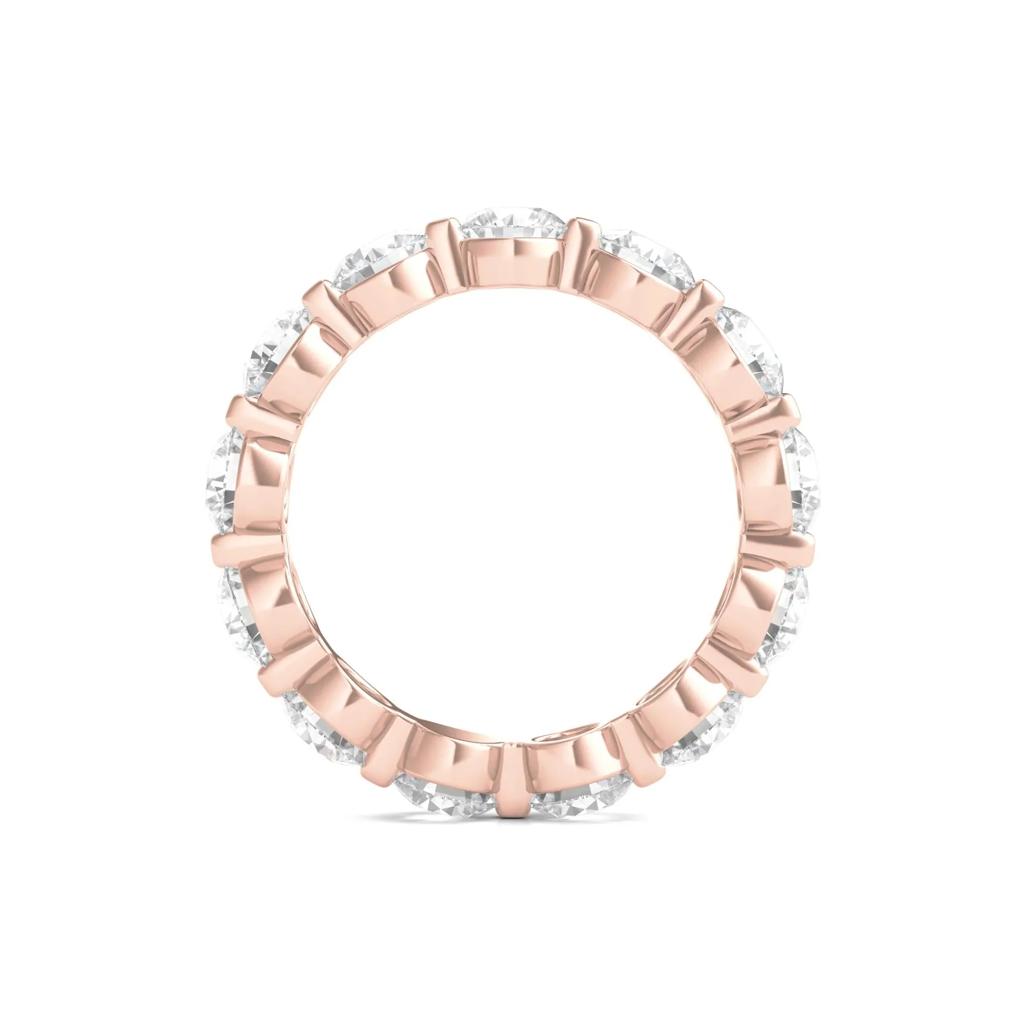 4 CT. Tw. Round Brilliant-Cut Lab Grown Diamond Eternity Band Ring 14K Rose Gold Size 8.5 - Image 2