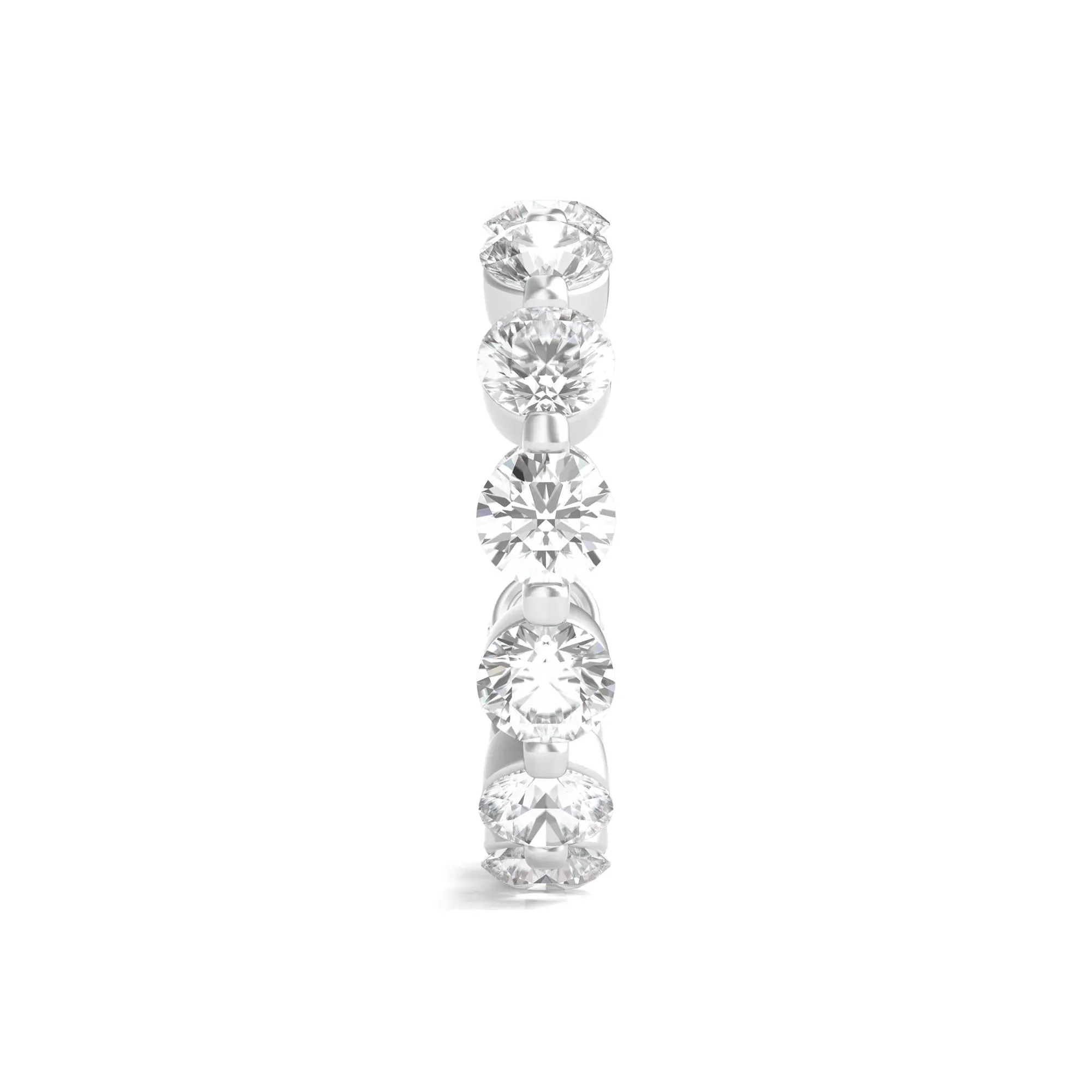 4 CT. Tw. Round Brilliant-Cut Lab Grown Diamond Eternity Band Ring 14K White Gold Size 7 - Image 3