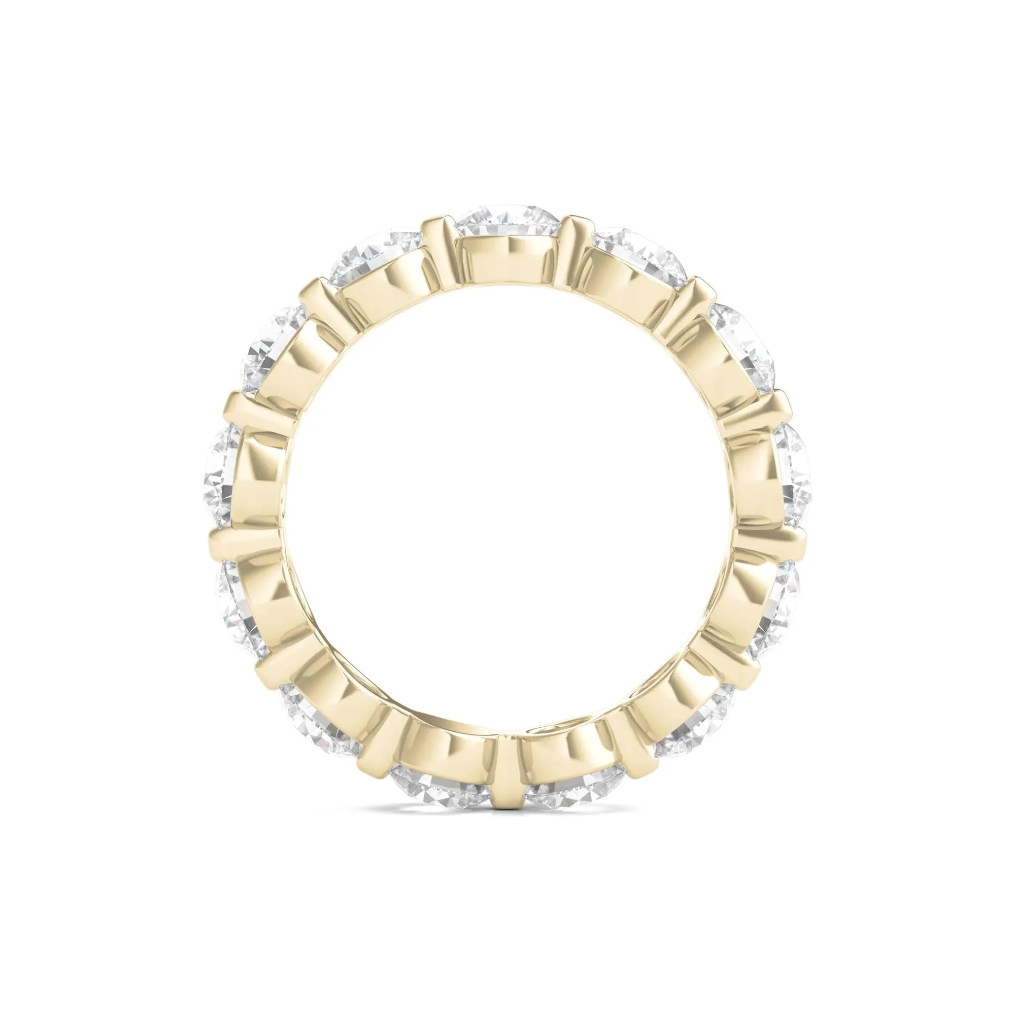 4 CT. Tw. Round Brilliant-Cut Lab Grown Diamond Eternity Band Ring 14K Yellow Gold Size 7 - Image 2