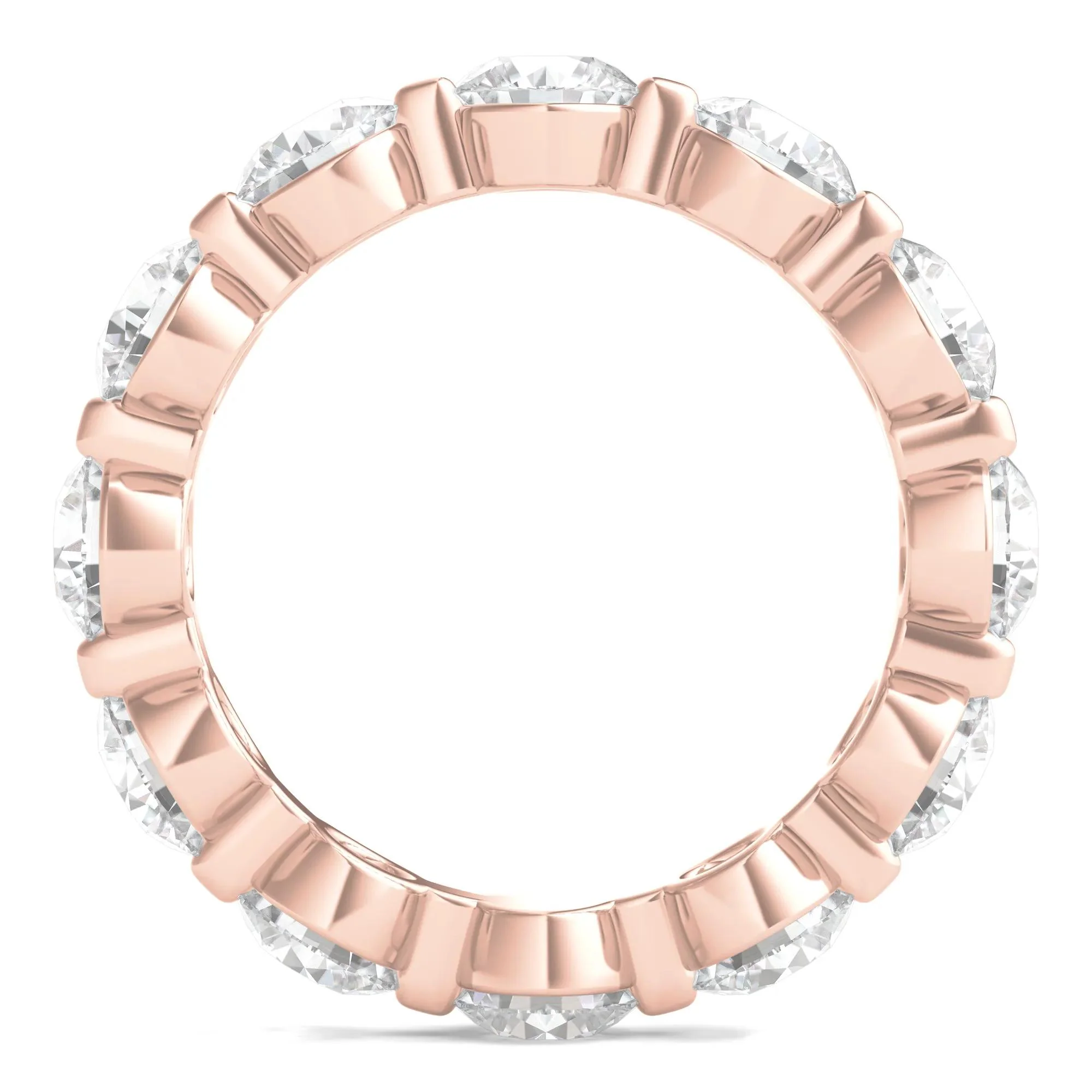 5 CT. Tw. Round Brilliant-Cut Lab Grown Diamond Eternity Band Ring 14K Rose Gold Size 9 - Image 2