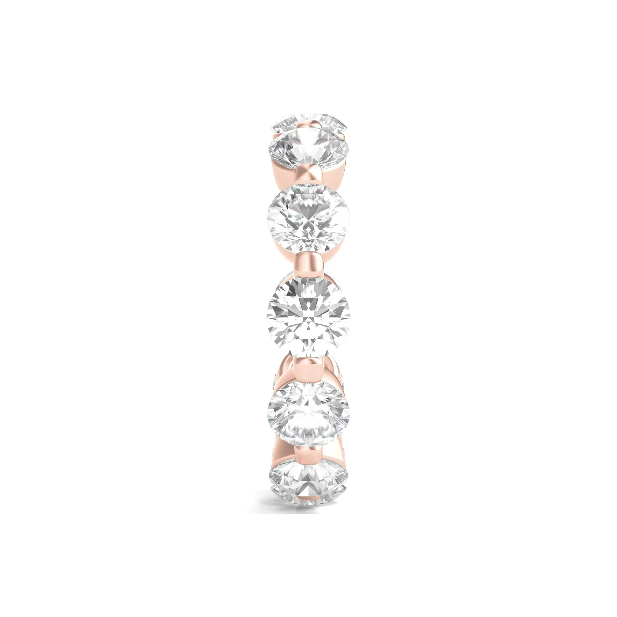 5 CT. Tw. Round Brilliant-Cut Lab Grown Diamond Eternity Band Ring 14K Rose Gold Size 9 - Image 3