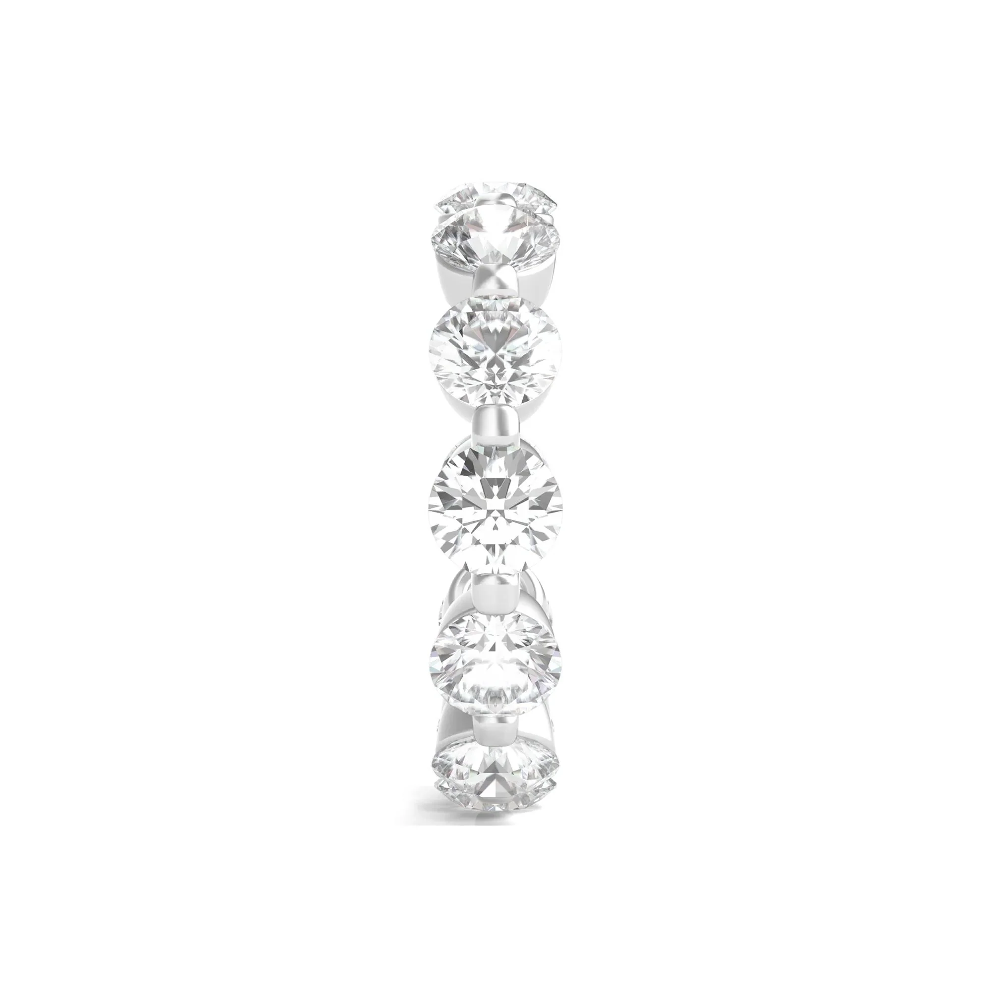 5 CT. Tw. Round Brilliant-Cut Lab Grown Diamond Eternity Band Ring 14K White Gold Size 6.5 - Image 3