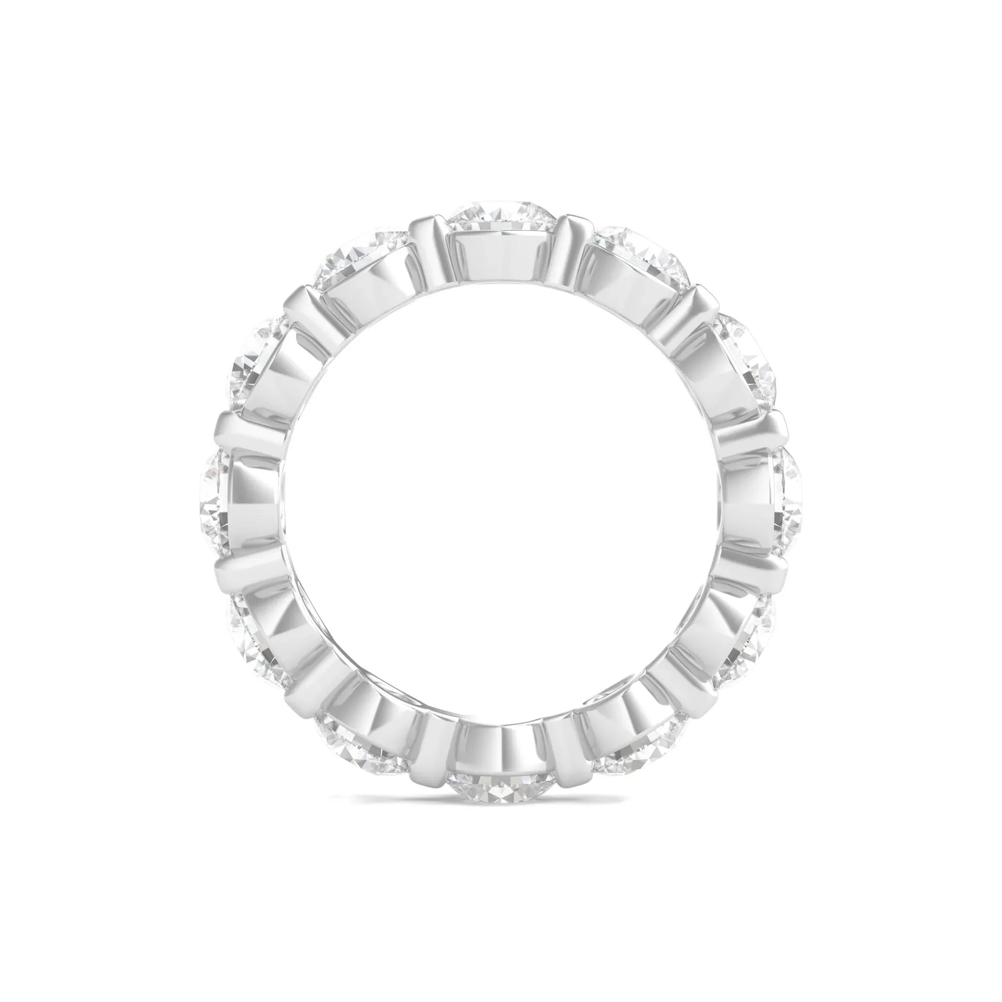 5 CT. Tw. Round Brilliant-Cut Lab Grown Diamond Eternity Band Ring 14K White Gold Size 7.5 - Image 2