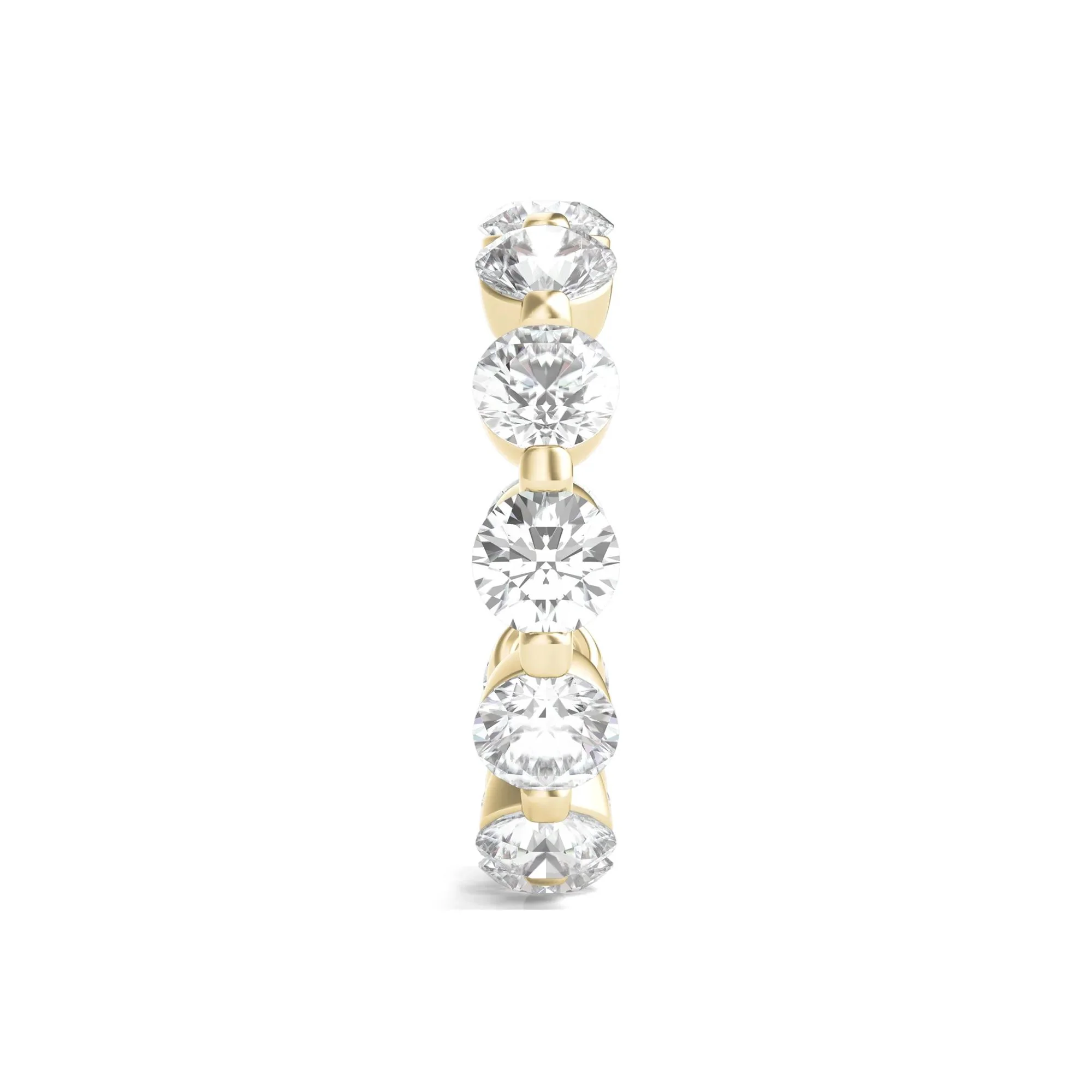 5 CT. Tw. Round Brilliant-Cut Lab Grown Diamond Eternity Band Ring 14K Yellow Gold Size 7.5 - Image 3