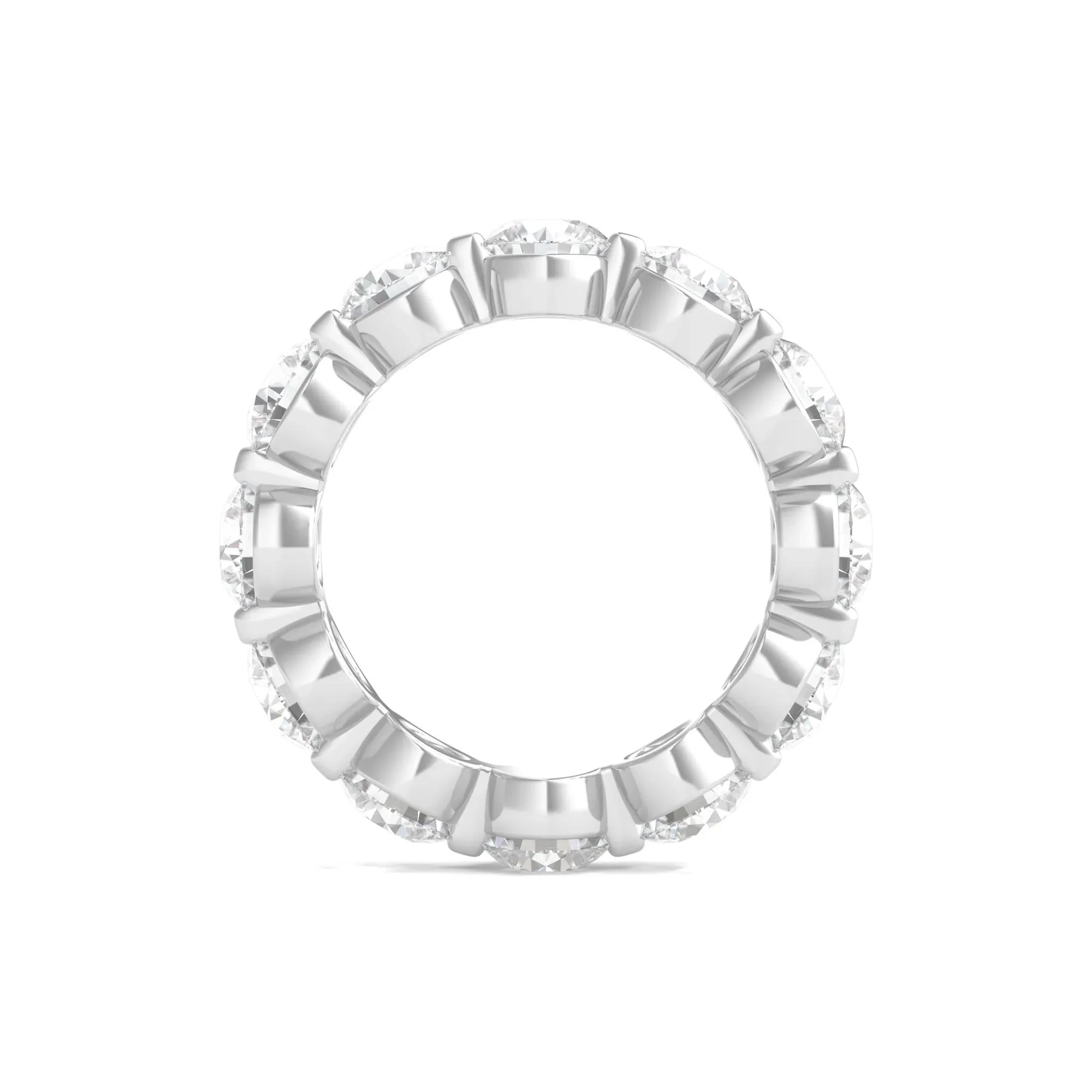 6 CT. Tw. Round Brilliant-Cut Lab Grown Diamond Eternity Band Ring 14K White Gold Size 5 - Image 2