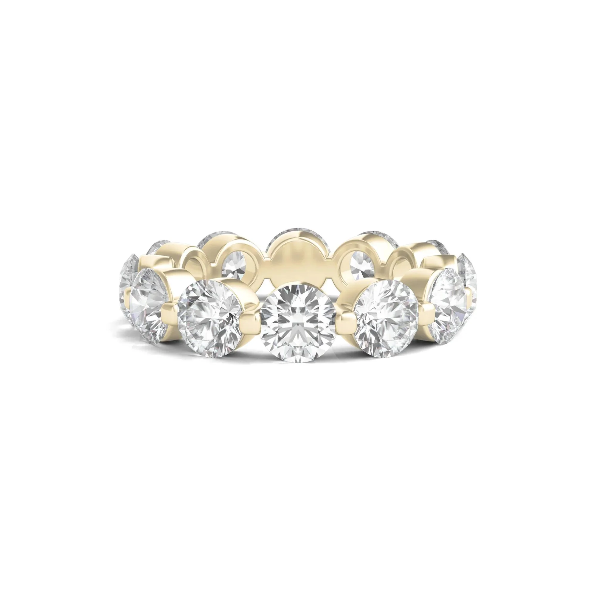 6 CT. Tw. Round Brilliant-Cut Lab Grown Diamond Eternity Band Ring 14K Yellow Gold Size 7.5