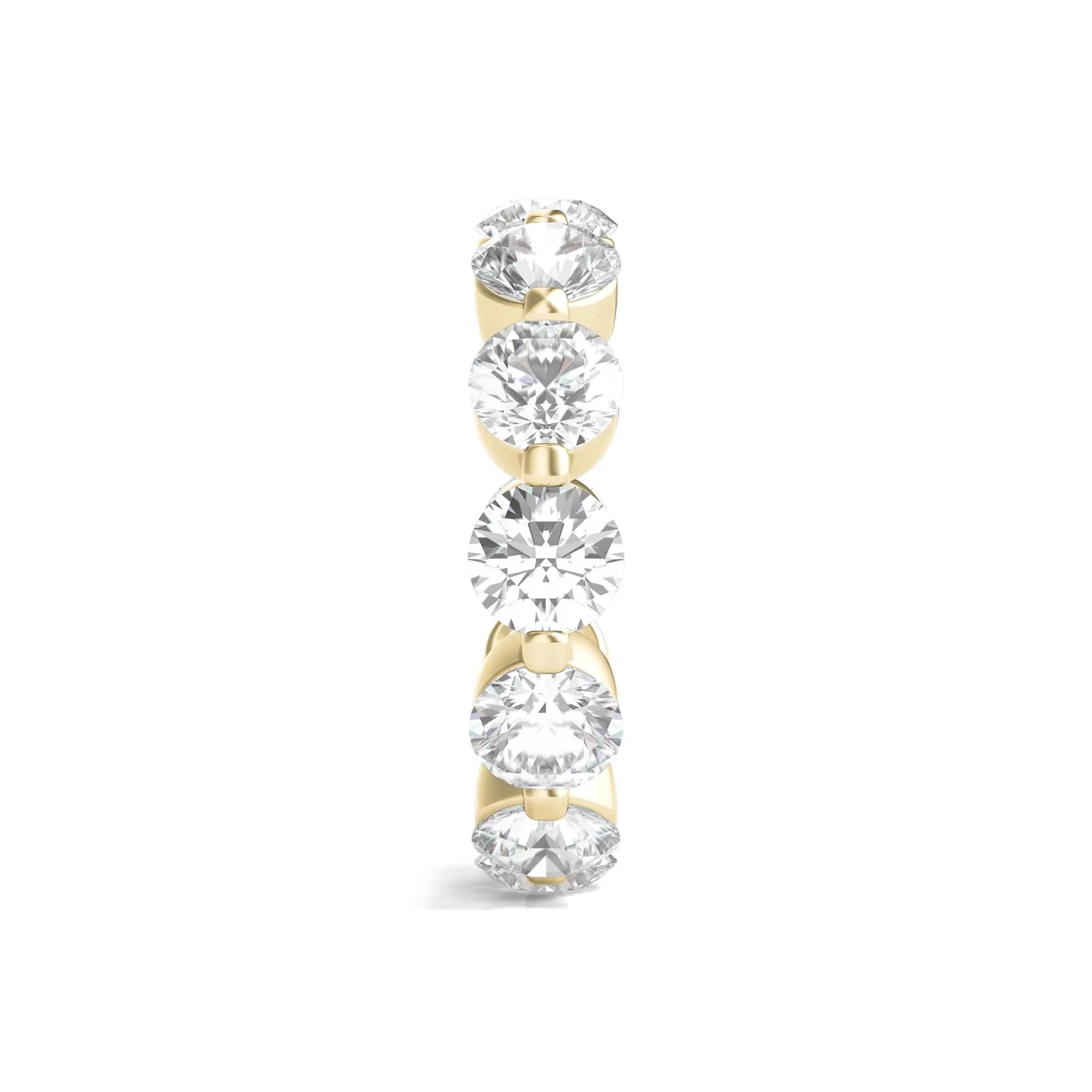 6 CT. Tw. Round Brilliant-Cut Lab Grown Diamond Eternity Band Ring 14K Yellow Gold Size 9 - Image 3