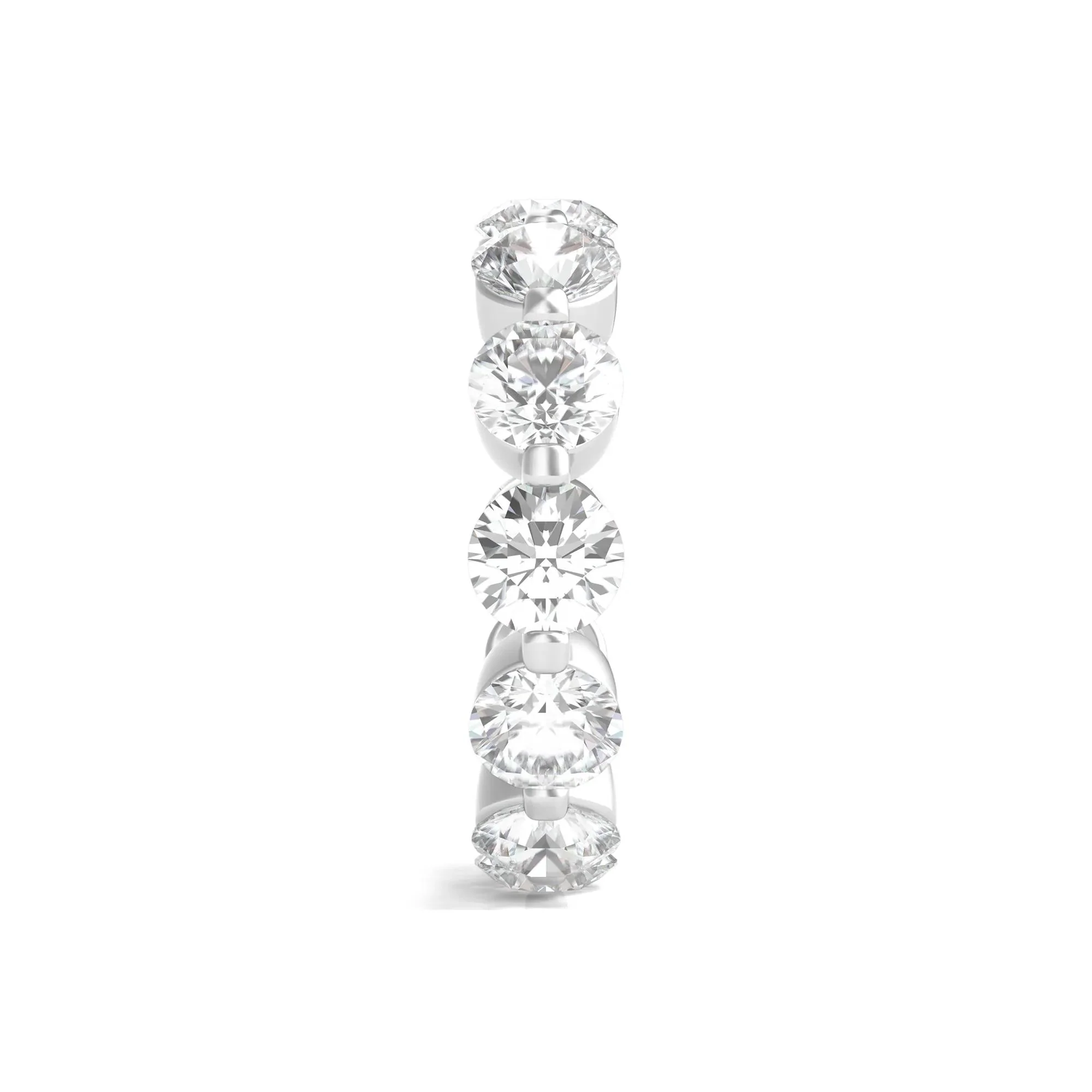 6 CT. Tw. Round Brilliant-Cut Lab Grown Diamond Eternity Band Ring Platinum White Size 6.5 - Image 3