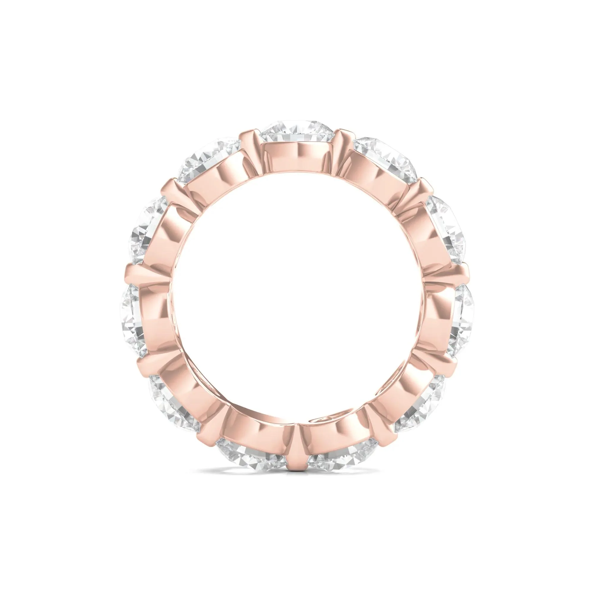 7 CT. Tw. Round Brilliant-Cut Lab Grown Diamond Eternity Band Ring 14K Rose Gold Size 6 - Image 2