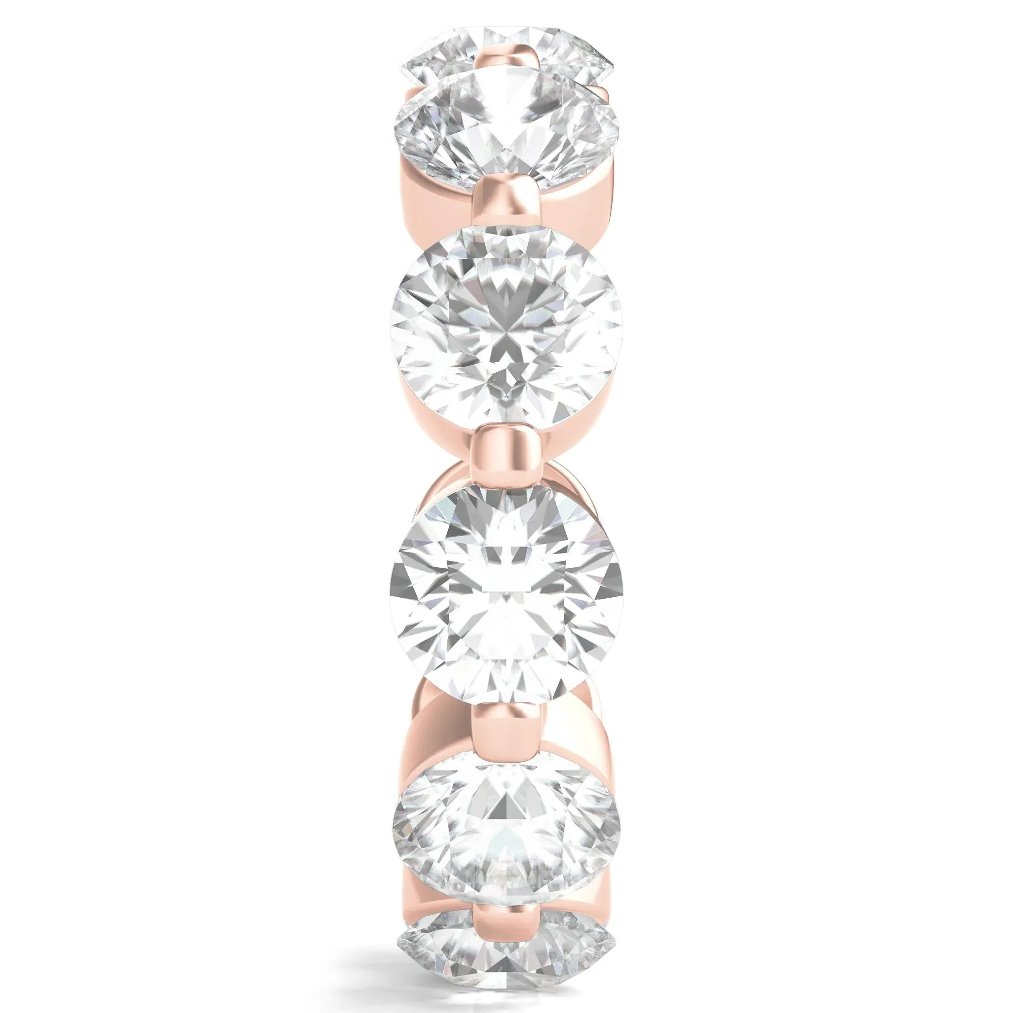 7 CT. Tw. Round Brilliant-Cut Lab Grown Diamond Eternity Band Ring 14K Rose Gold Size 8 - Image 3