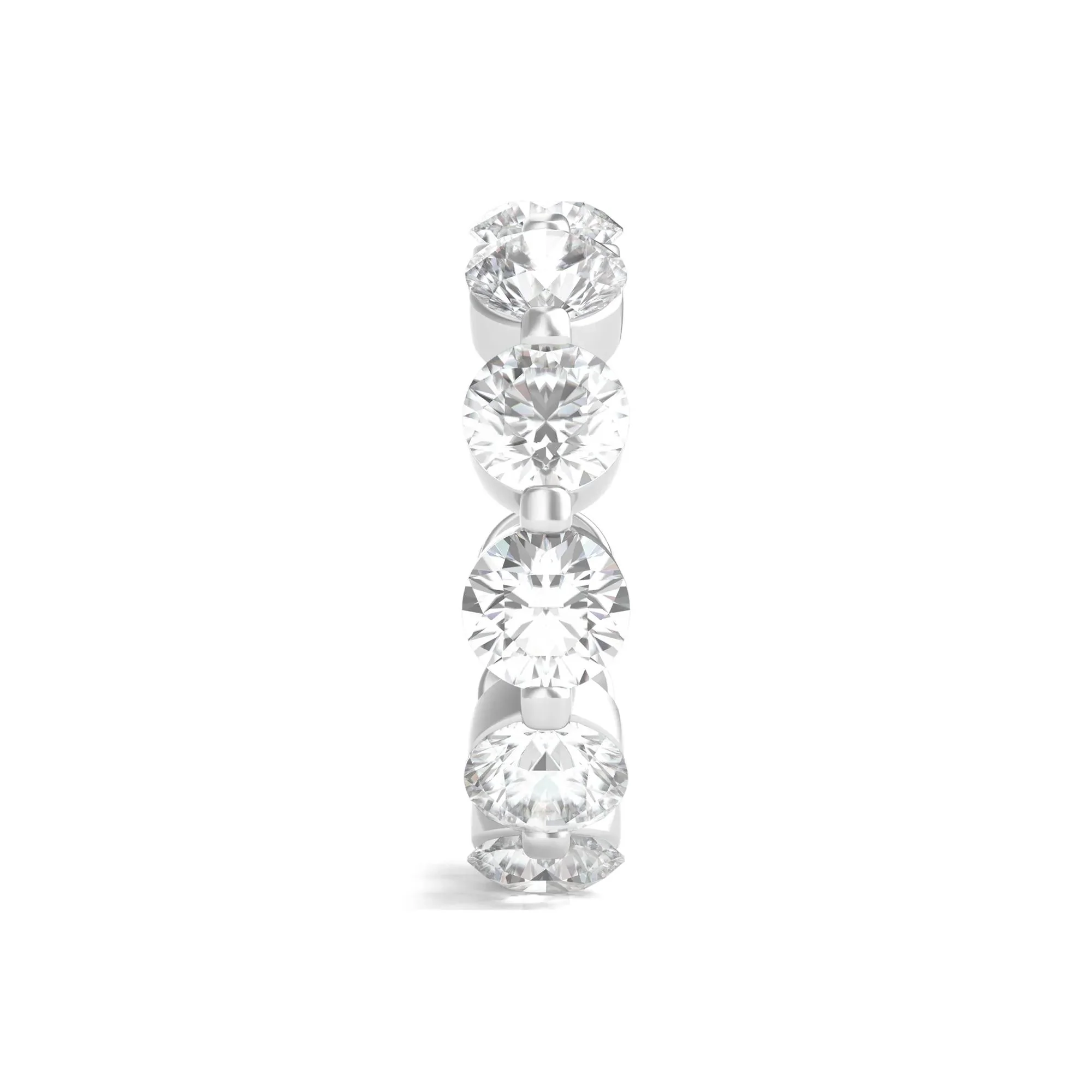 7 CT. Tw. Round Brilliant-Cut Lab Grown Diamond Eternity Band Ring 14K White Gold Size 5.5 - Image 3