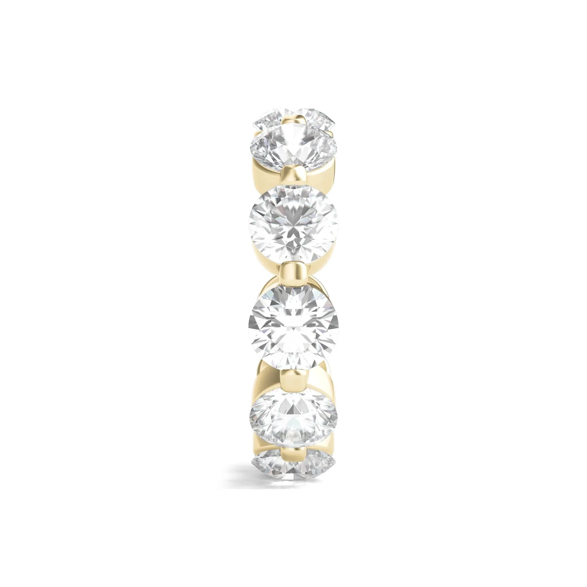 7 CT. Tw. Round Brilliant-Cut Lab Grown Diamond Eternity Band Ring 14K Yellow Gold Size 4.5 - Image 3