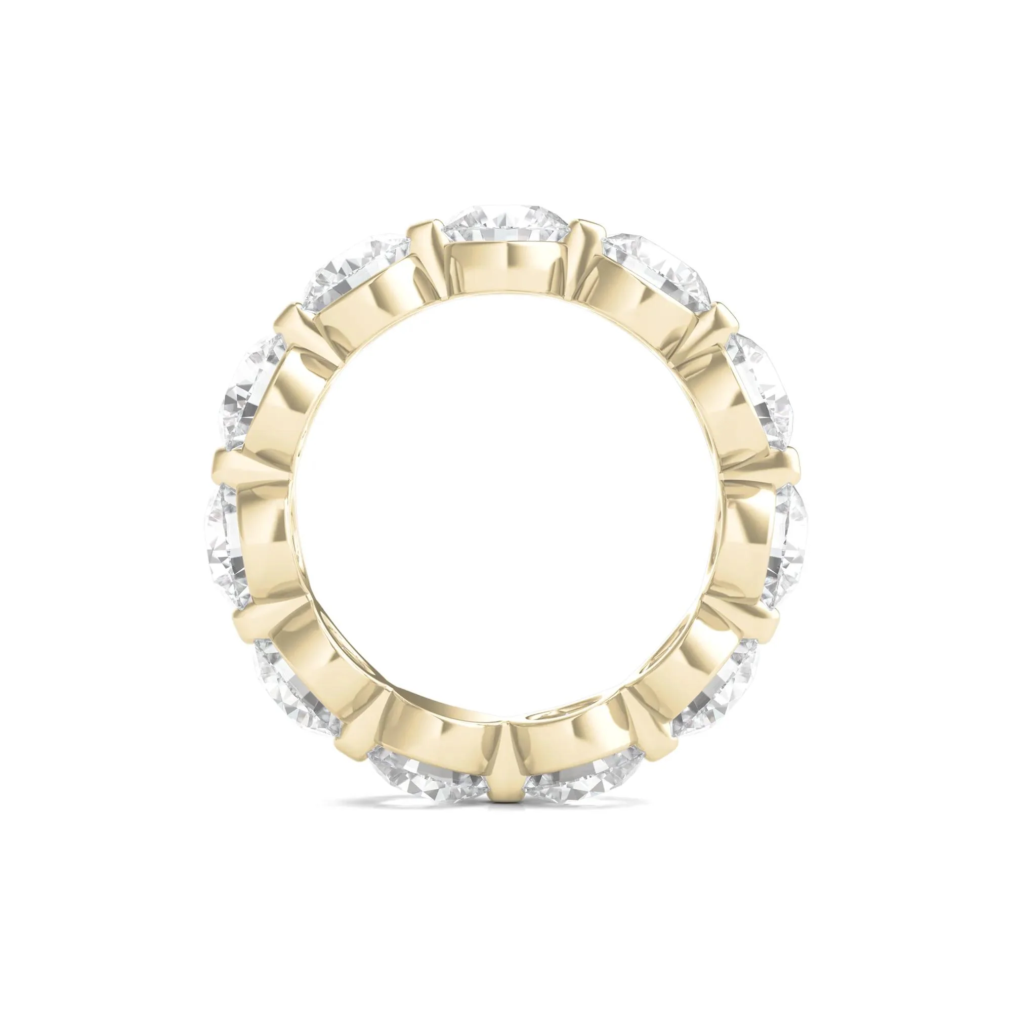 7 CT. Tw. Round Brilliant-Cut Lab Grown Diamond Eternity Band Ring 14K Yellow Gold Size 5.5 - Image 2
