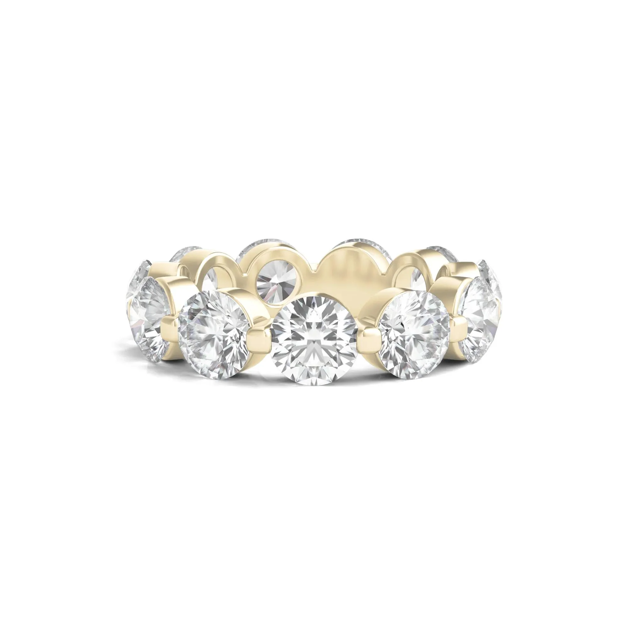 7 CT. Tw. Round Brilliant-Cut Lab Grown Diamond Eternity Band Ring 14K Yellow Gold Size 7