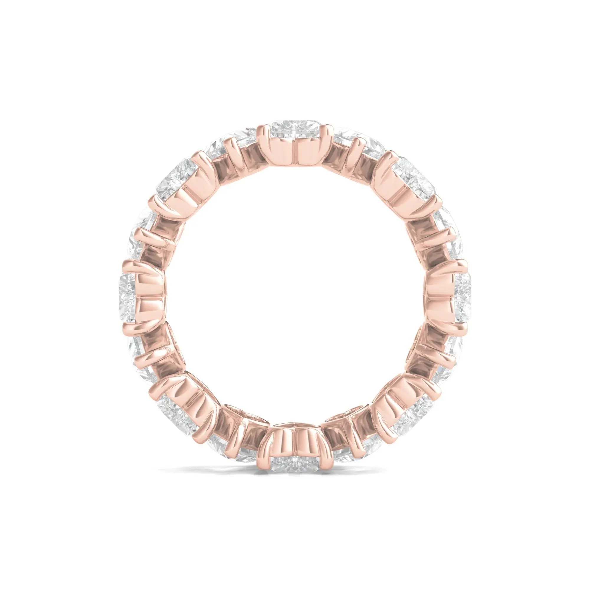 5 CT. Tw. Heart-Shaped Lab Grown Diamond True Eternity Band Ring 14K Rose Gold Size 9 6mm - Image 2