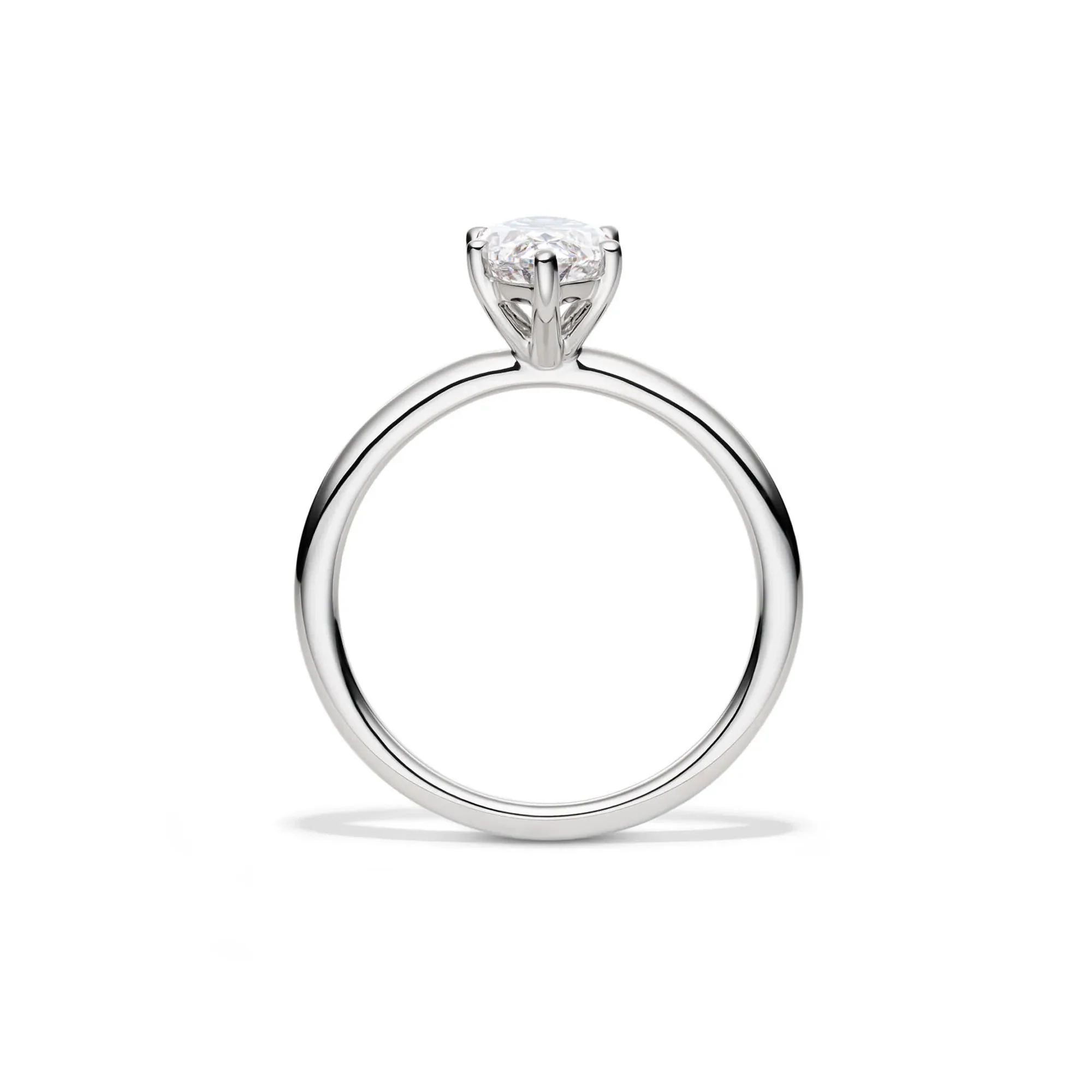 Lab Grown Diamond Solitaire Marquise Engagement Ring Platinum (1/2 CT.) White Size 9 2mm - Image 2