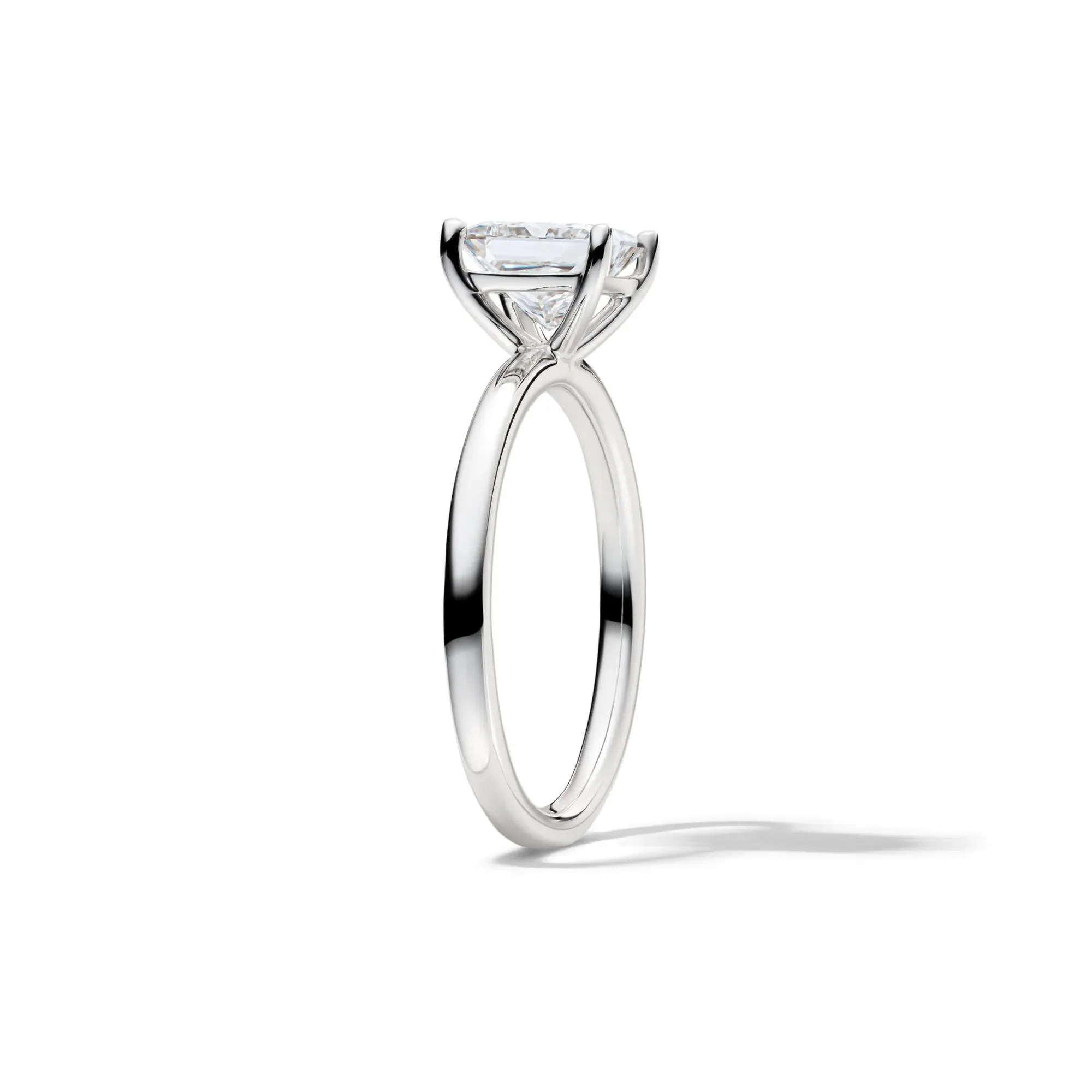 Lab Grown Diamond Princess-Cut Solitaire Engagement Ring Platinum (1/2 CT.) White Size 7 2mm - Image 3