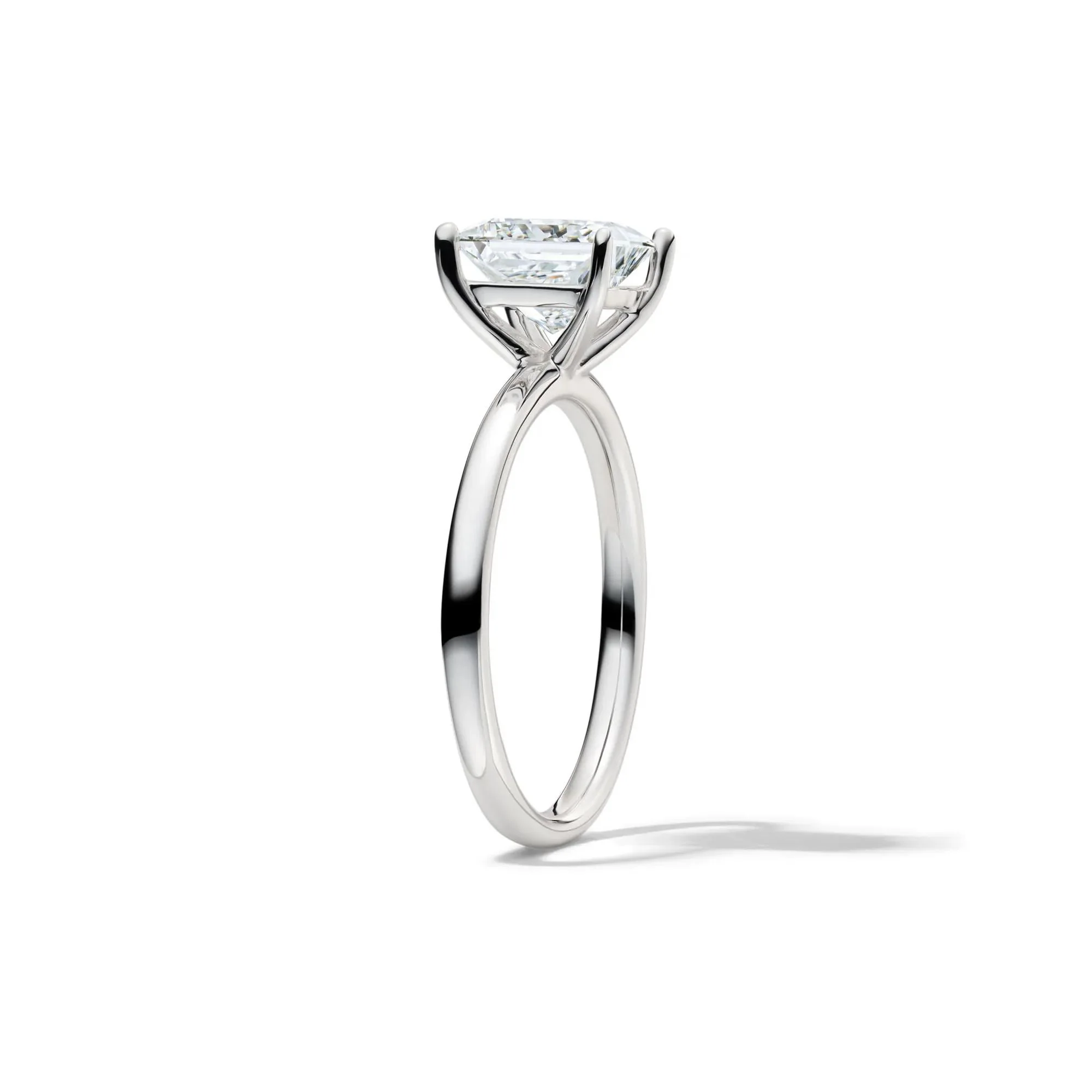 Lab Grown Diamond Princess-Cut Solitaire Engagement Ring Platinum (2 CT.) White Size 7.5 2mm - Image 3