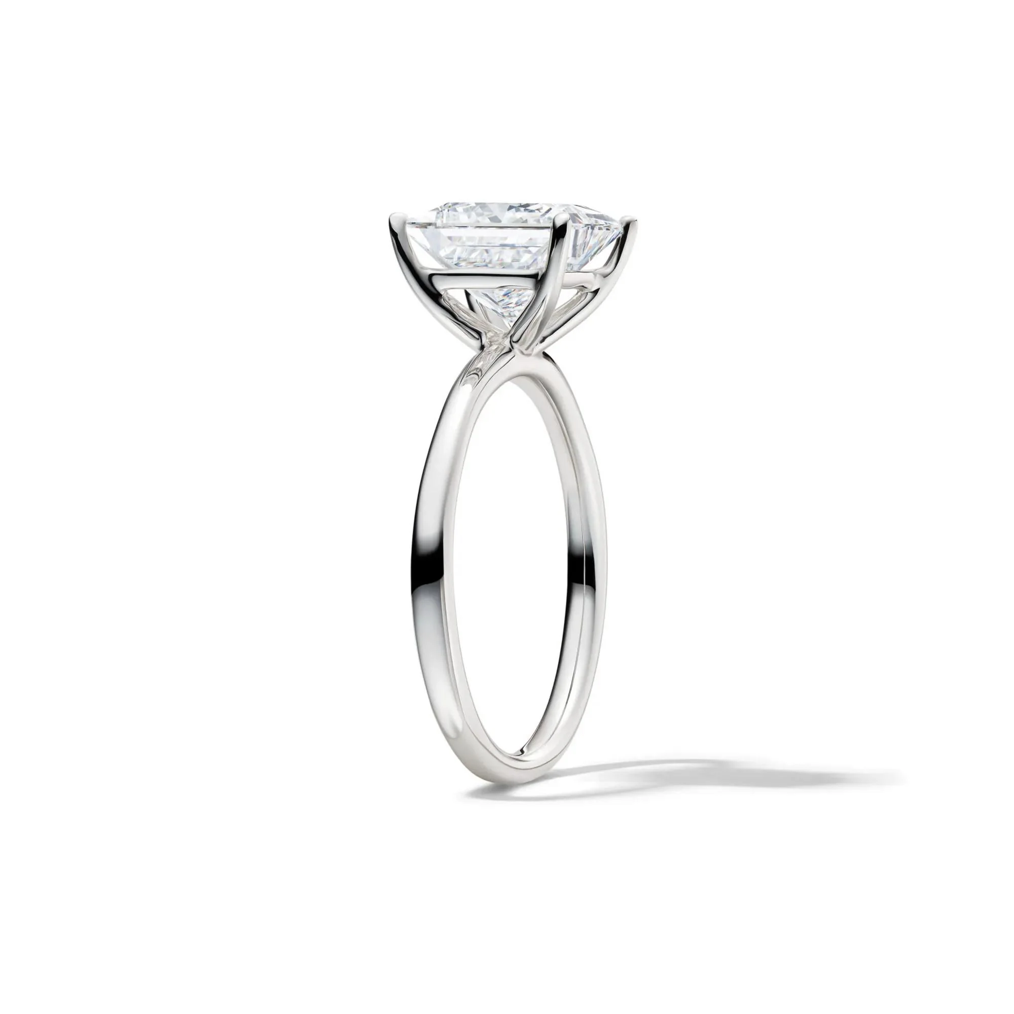Lab Grown Diamond Princess-Cut Solitaire Engagement Ring Platinum (3 CT.) White Size 4 2mm - Image 3