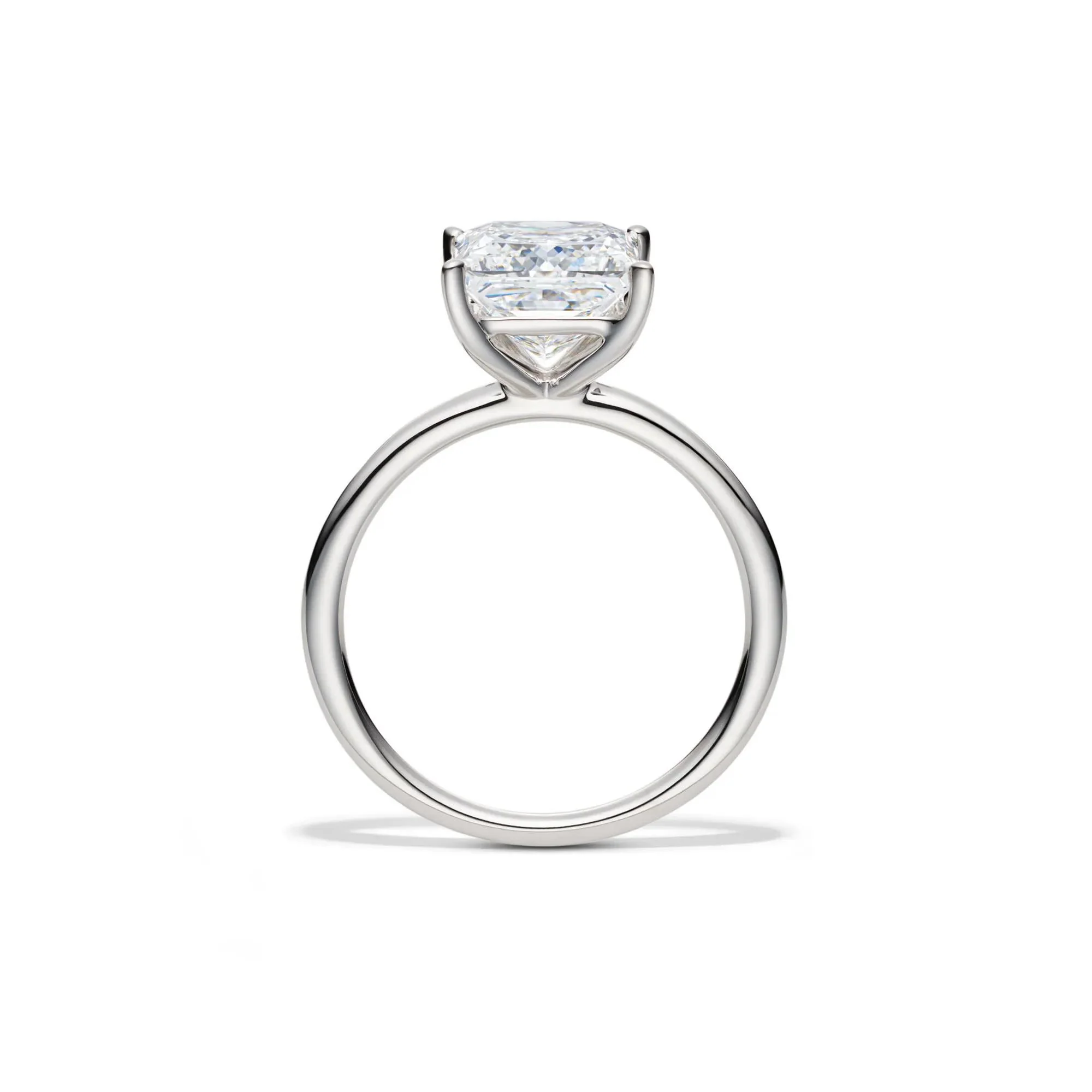 Lab Grown Diamond Princess-Cut Solitaire Engagement Ring Platinum (3 CT.) White Size 8 2mm - Image 2