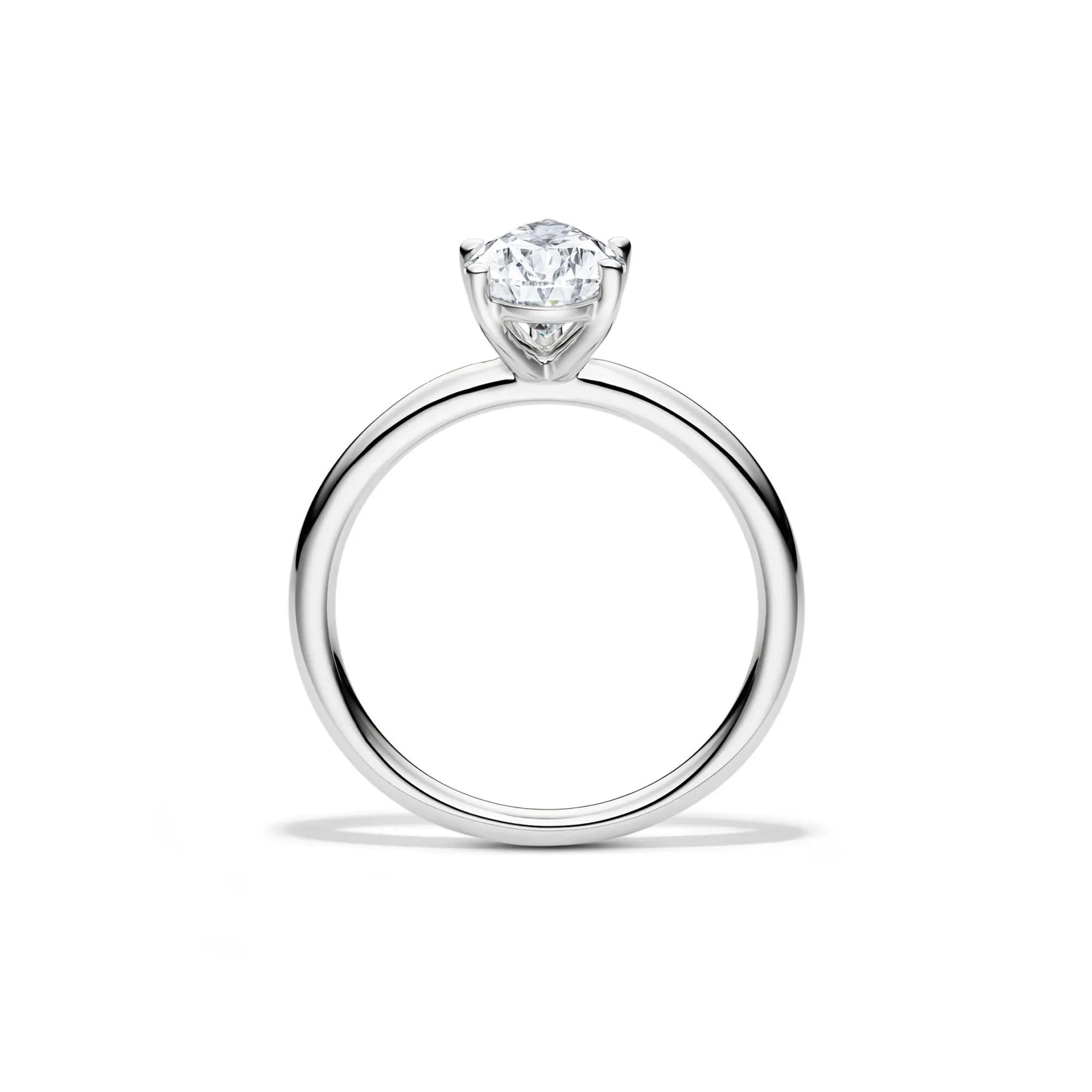 Lab Grown Diamond Pear-Shaped Solitaire Engagement Ring Platinum (1/2 CT.) White Size 6 2mm - Image 2