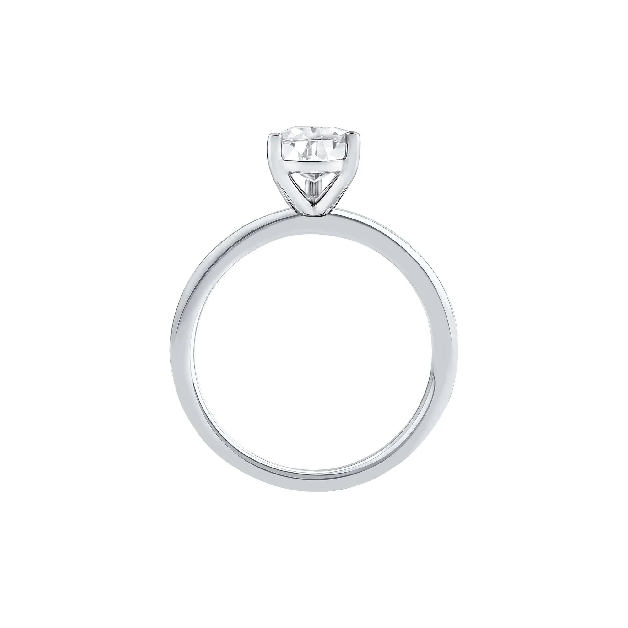 Lab Grown Diamond Pear-Shaped Solitaire Engagement Ring Platinum (2 CT.) White Size 5 2mm - Image 2