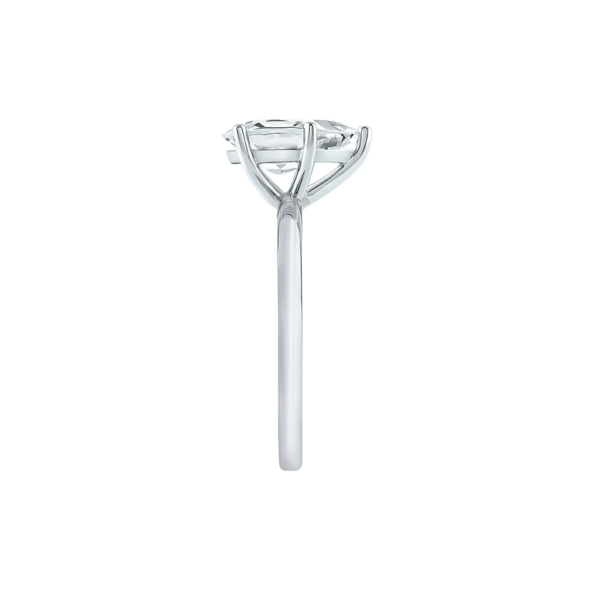 Lab Grown Diamond Pear-Shaped Solitaire Engagement Ring 14K White Gold (3 CT.) Size 7.5 2mm - Image 3