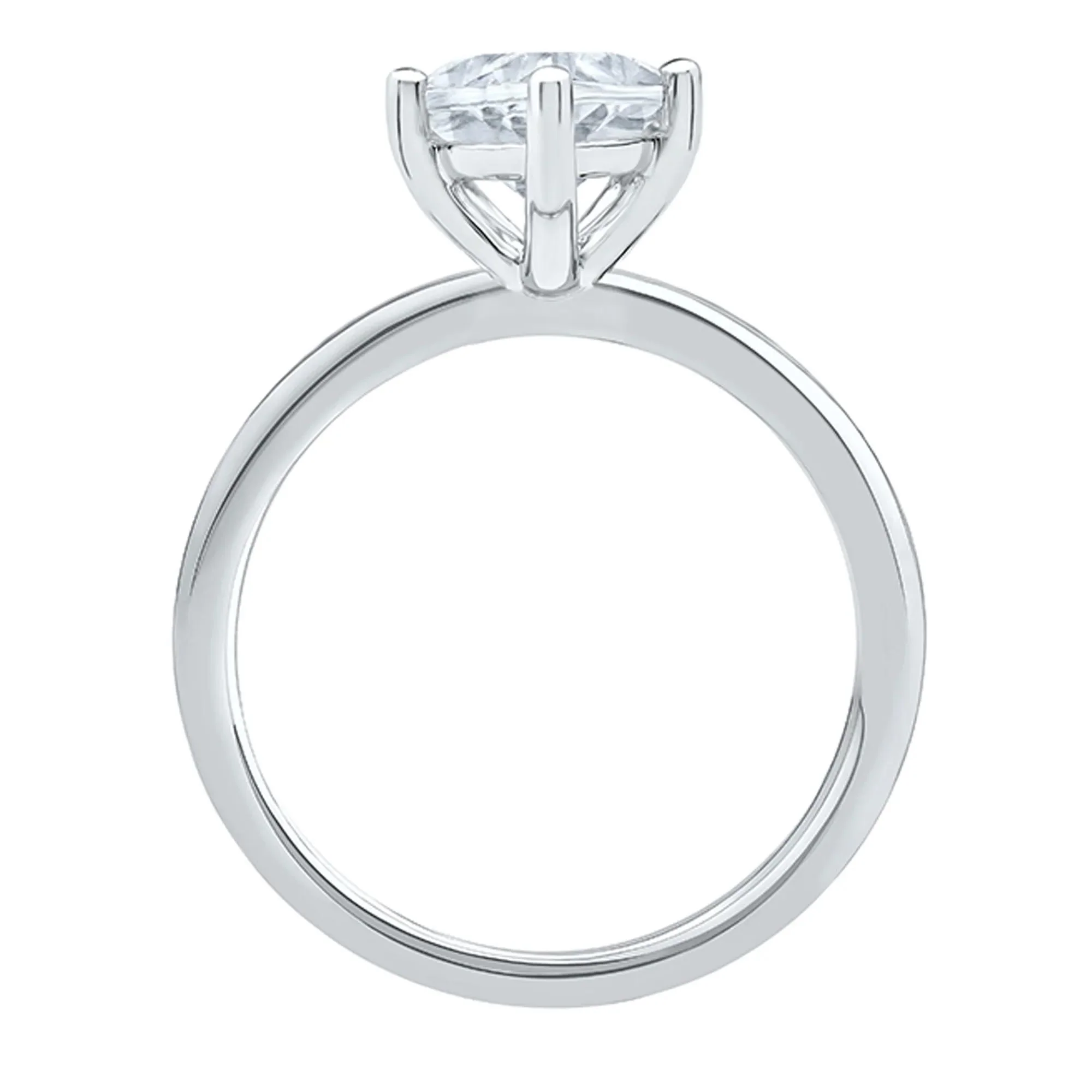 Lab Grown Diamond Pear-Shaped Solitaire Engagement Ring Platinum (3 CT.) White Size 9.5 2mm - Image 2