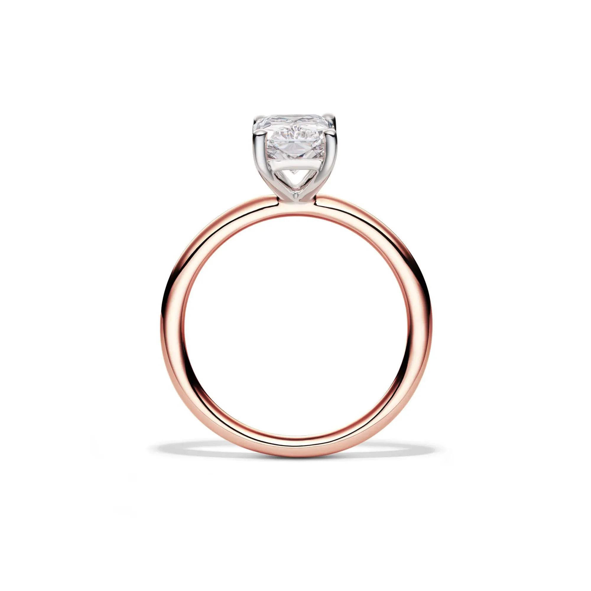 Lab Grown Diamond Radiant-Cut Solitaire Ring 14K Rose Gold (2 CT.) Size 6.5 2mm - Image 2