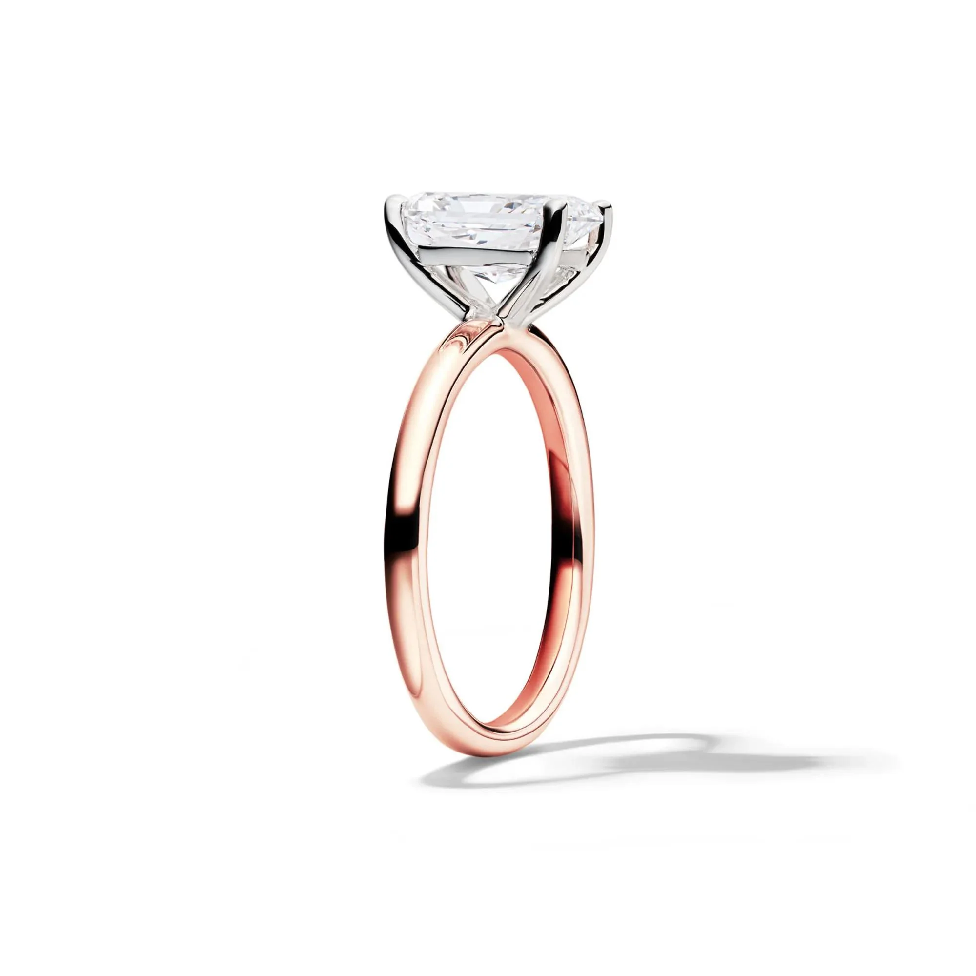 Lab Grown Diamond Radiant-Cut Solitaire Ring 14K Rose Gold (2 CT.) Size 8.5 2mm - Image 3