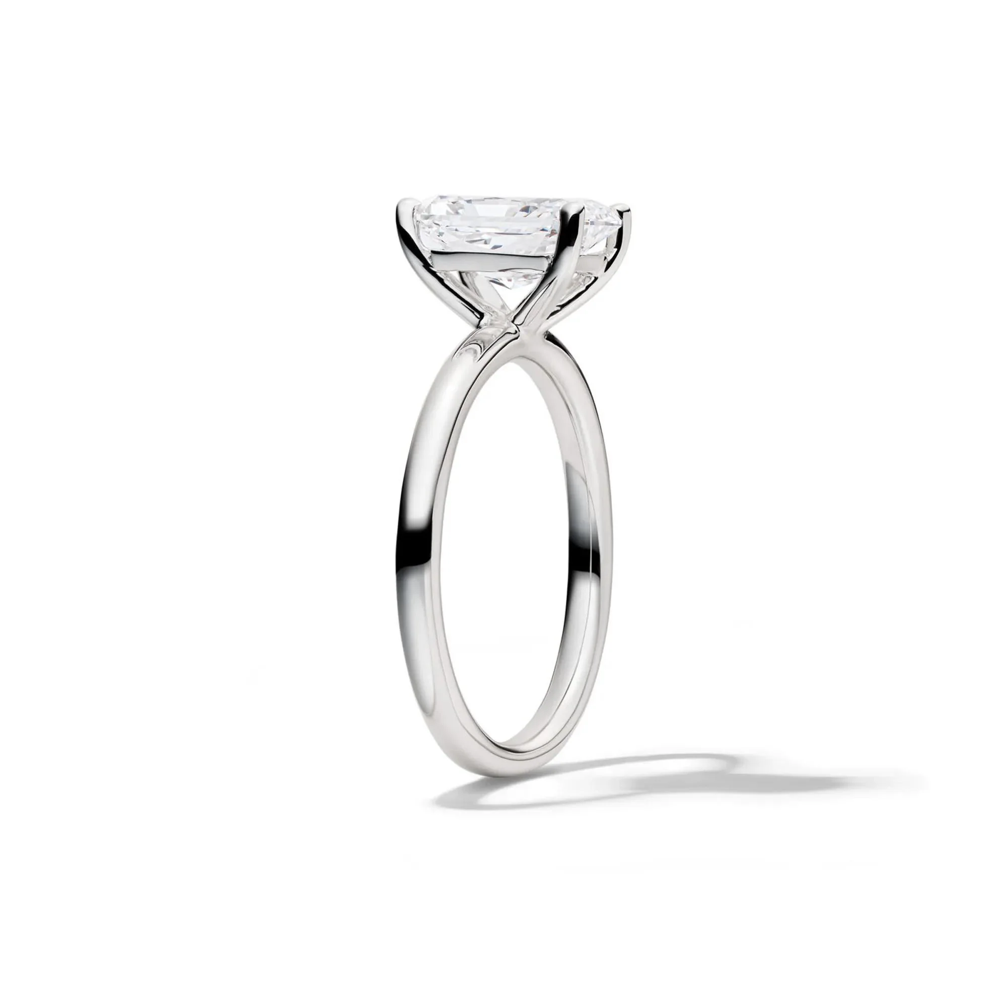 Lab Grown Diamond Radiant-Cut Solitaire Ring 14K White Gold (2 CT.) Size 11.5 2mm - Image 3