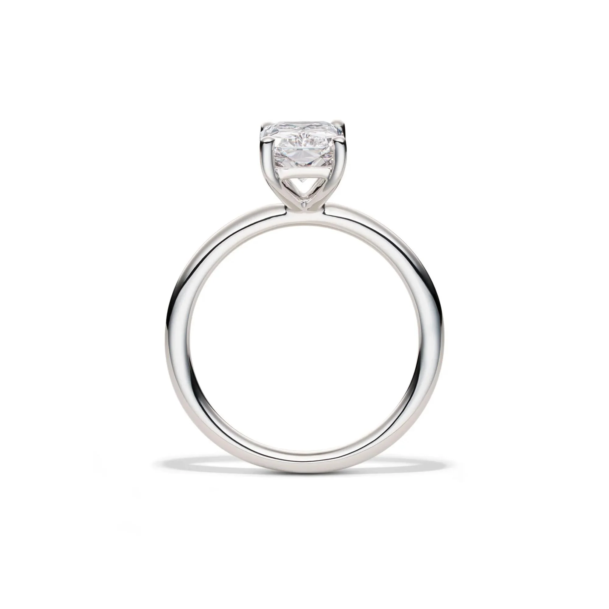 Lab Grown Diamond Radiant-Cut Solitaire Ring 14K White Gold (2 CT.) Size 7.5 2mm - Image 2