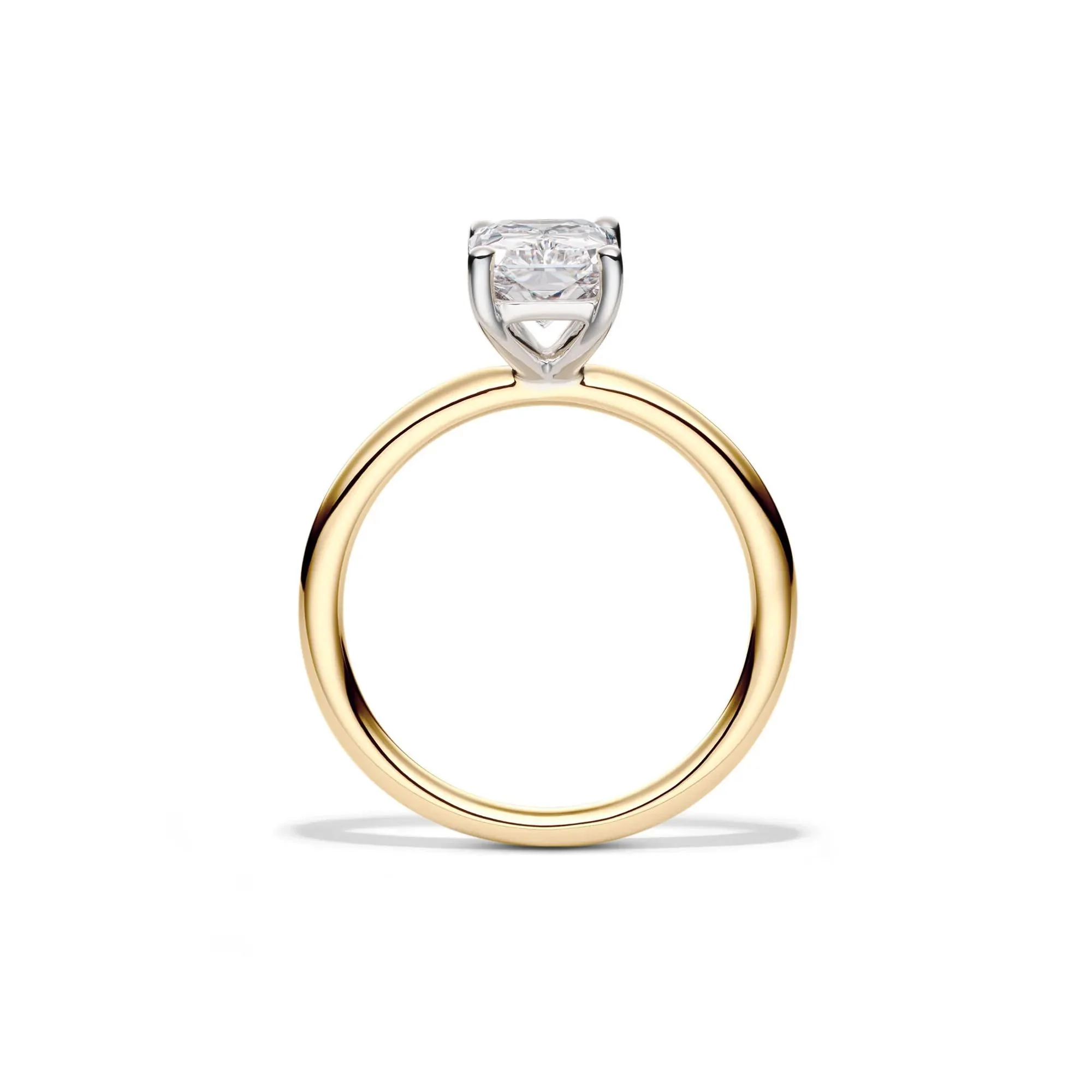 Lab Grown Diamond Radiant-Cut Solitaire Ring 14K Yellow Gold (2 CT.) Size 6 2mm - Image 2